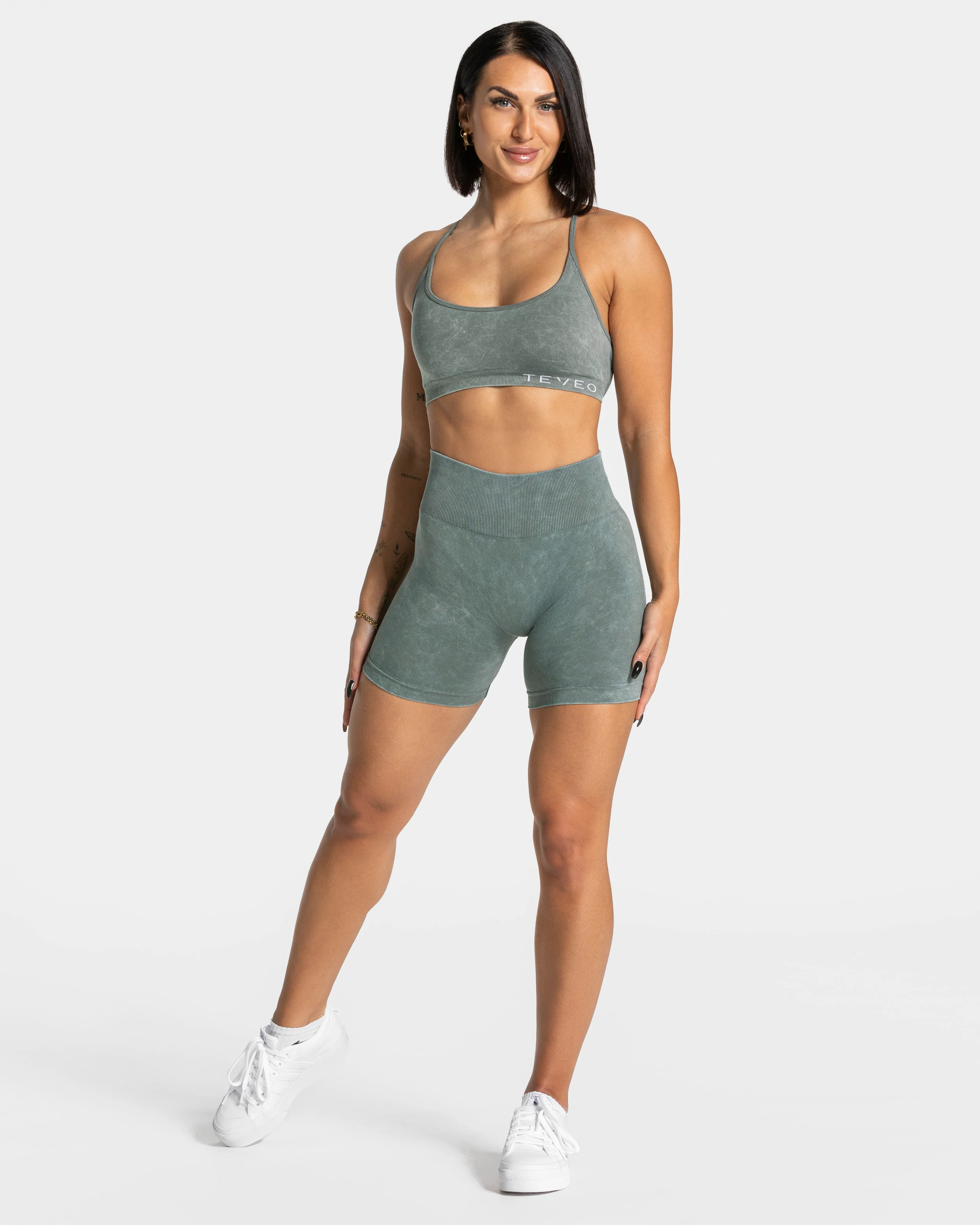 Acid Covert Scrunch Shorts  "Basil" - Image 5