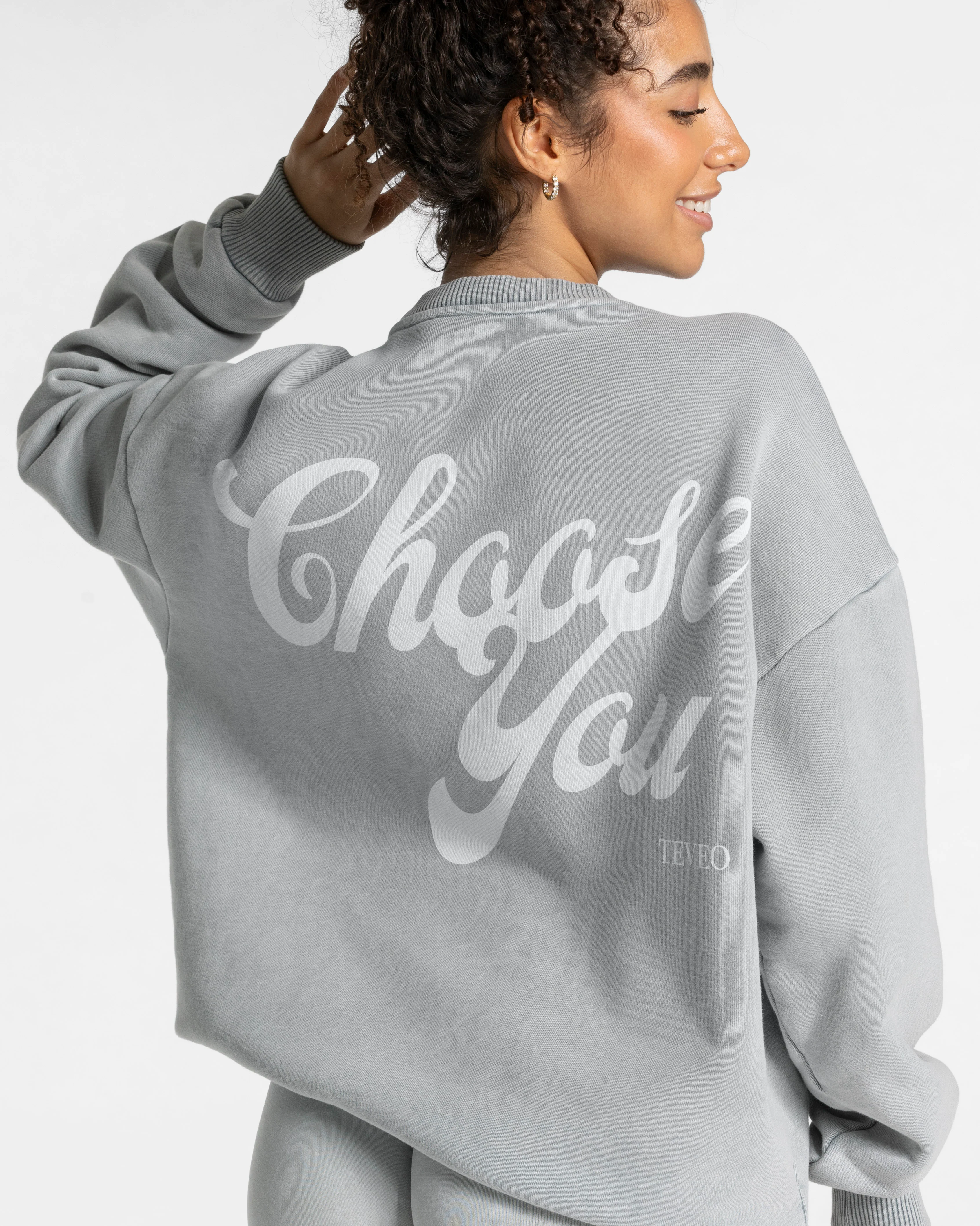 Acid Oversized Sweater "Hellgrau" - Image 4