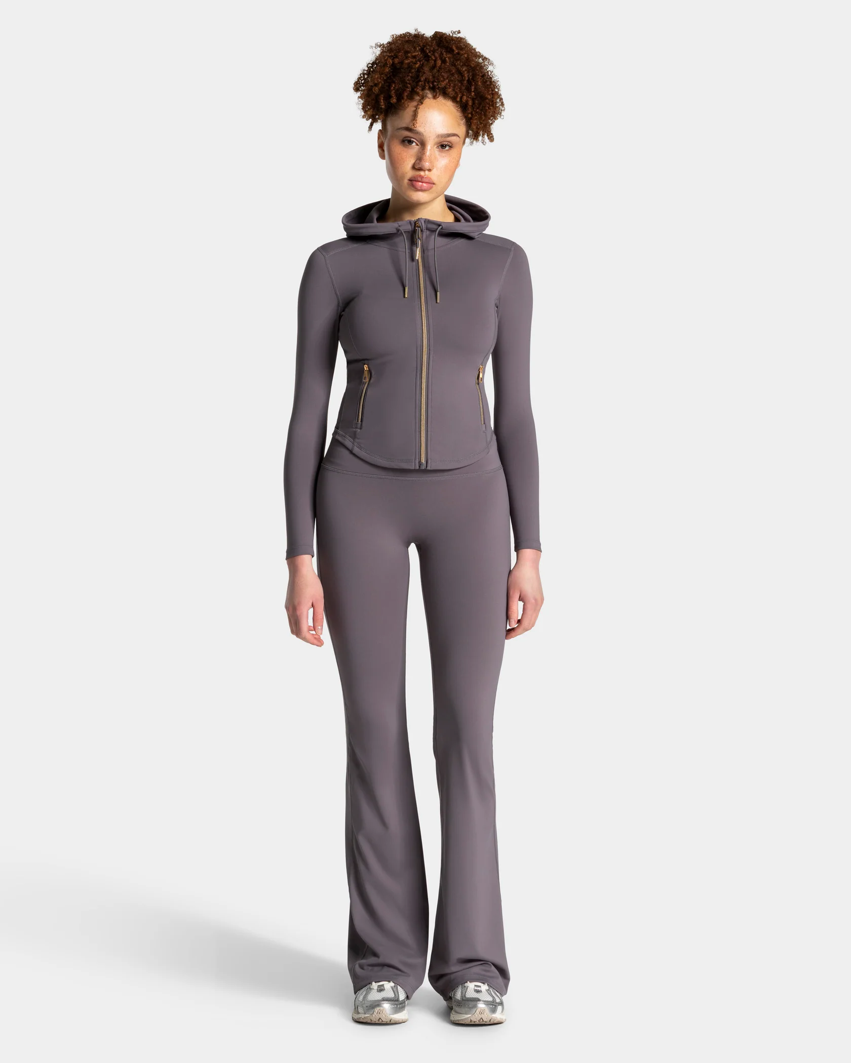 Allrounder Shaping Hooded Zip Jacke "Graphit - Gold" - Image 3
