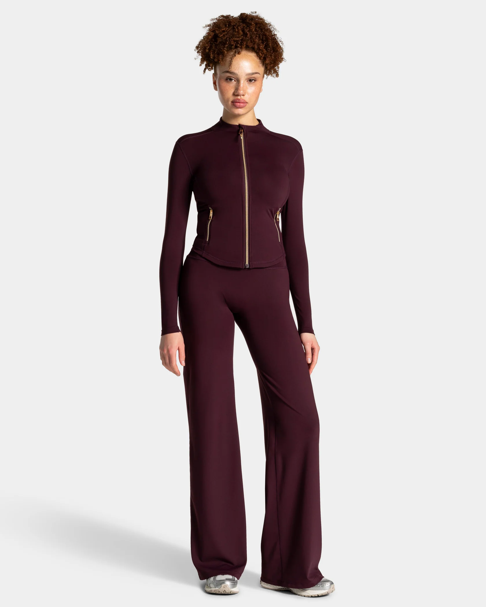 Allrounder Shaping Zip Jacke "Merlot - Gold" - Image 3
