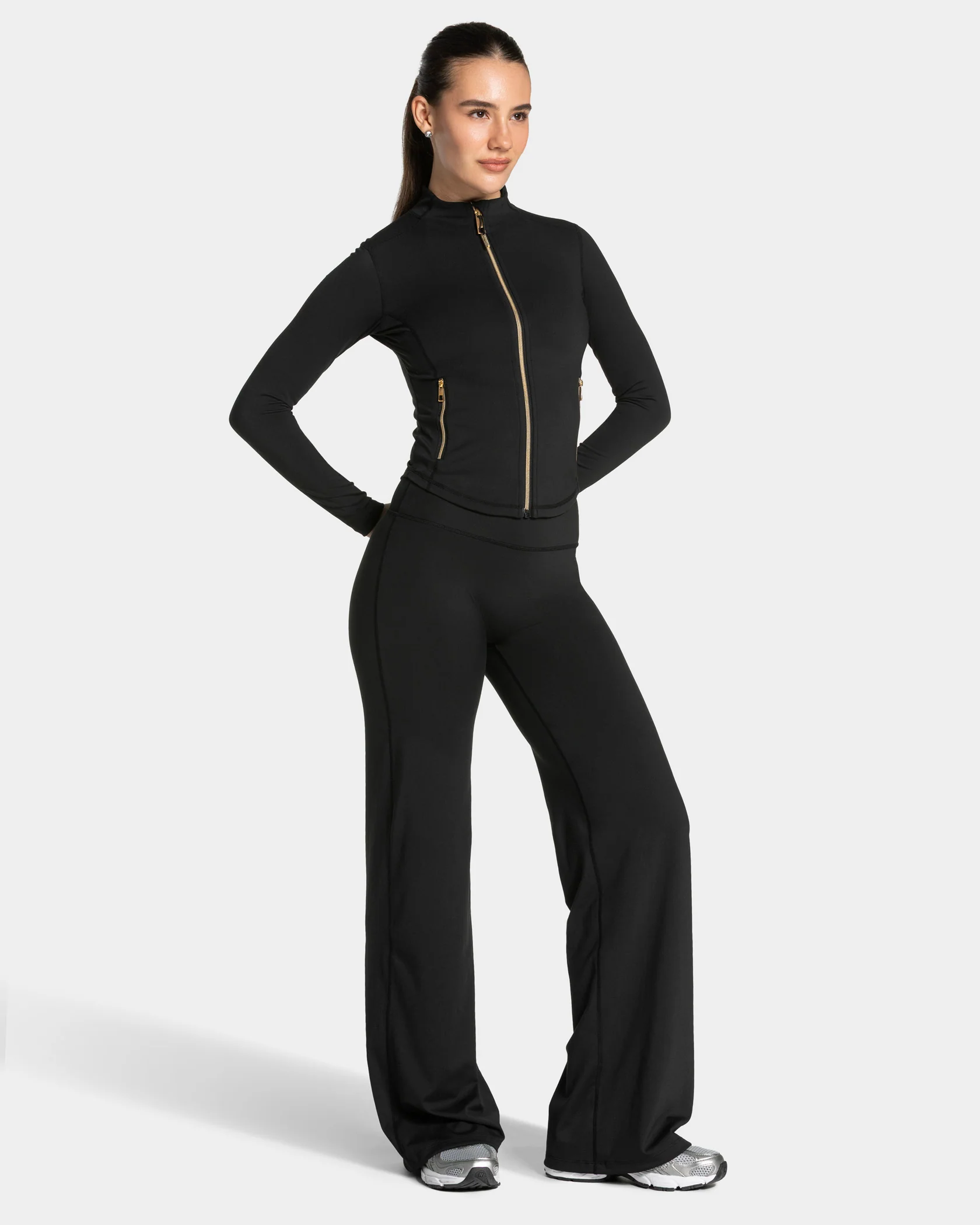 Allrounder Shaping Zip Jacke "Schwarz - Gold" - Image 3