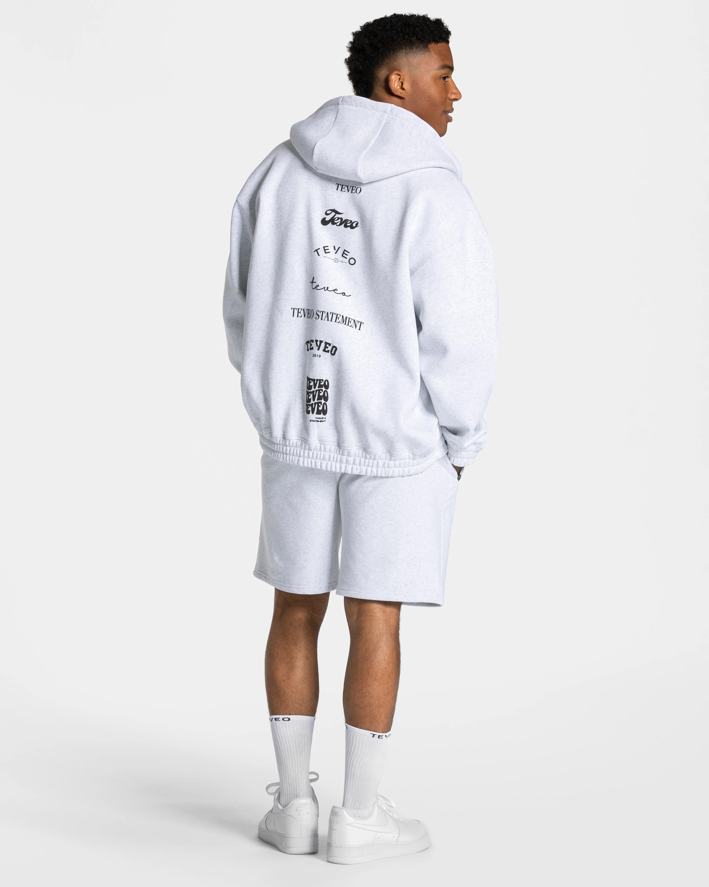Anniversary Oversized Zip Jacke "Hellgrau" - Image 5