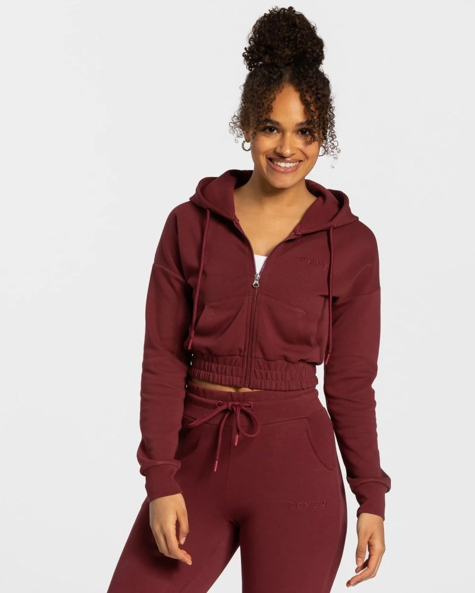 Classic Zip Hoodie "Weinrot"