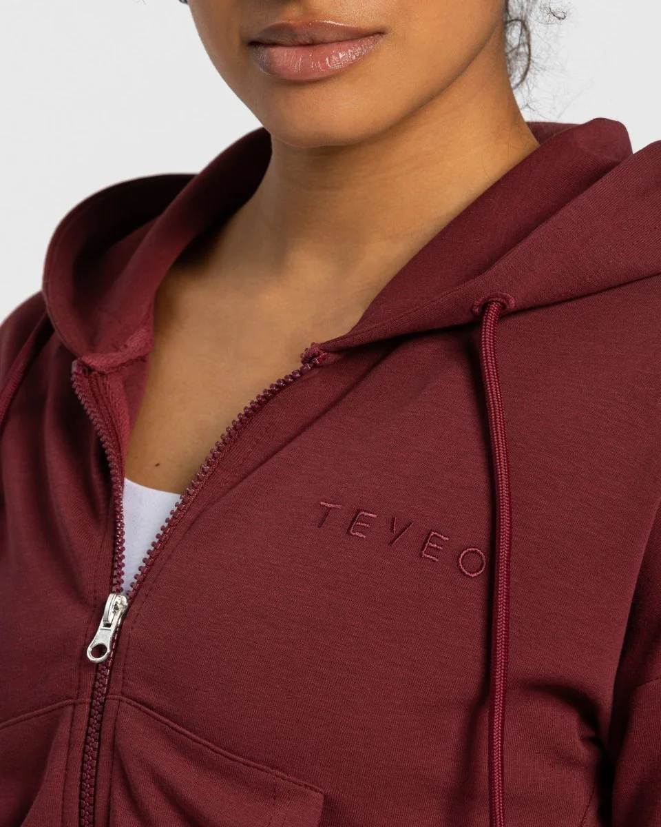 Classic Zip Hoodie "Weinrot" - Image 4