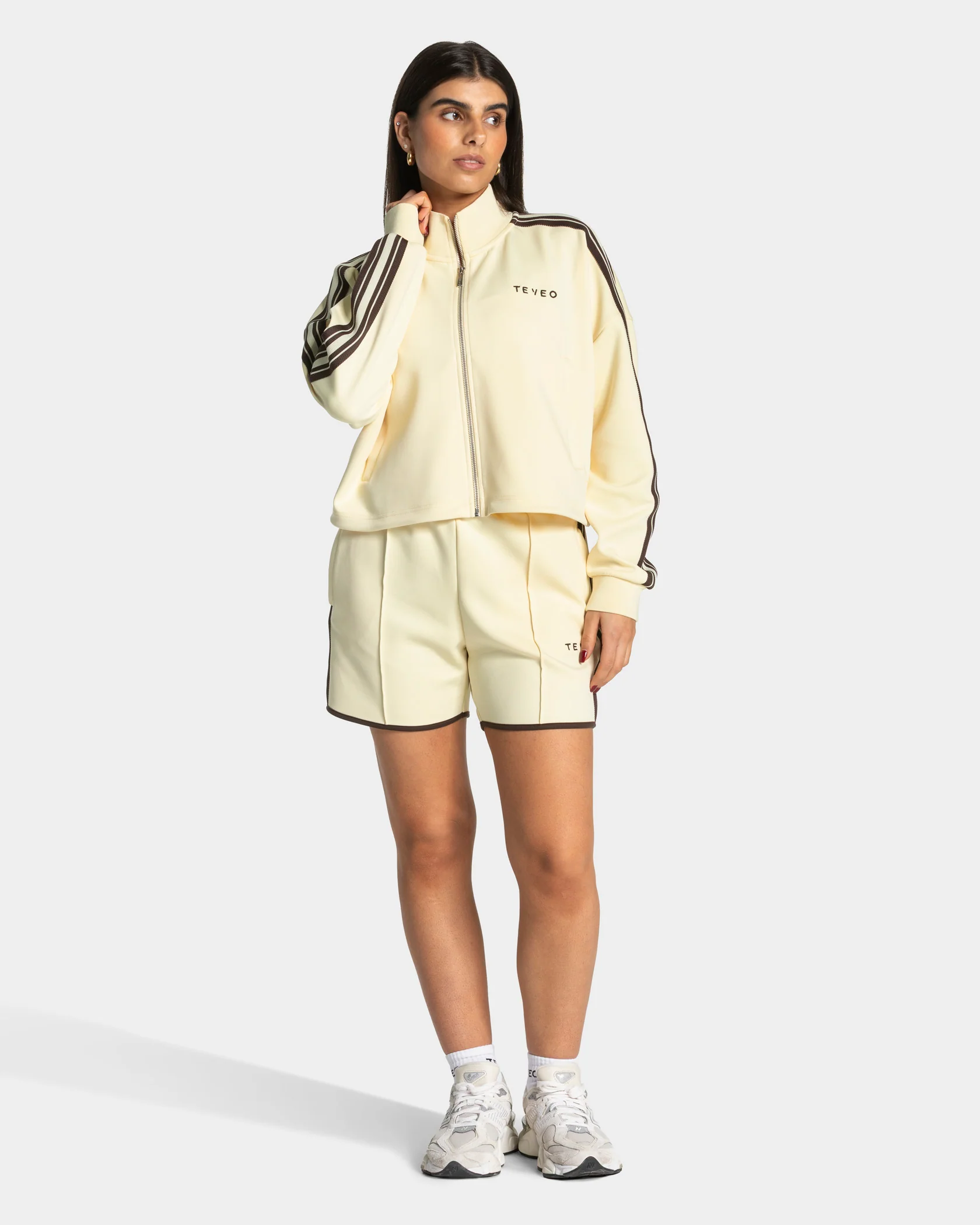 Club Cropped Zip Jacke "Butter Yellow" - Image 3