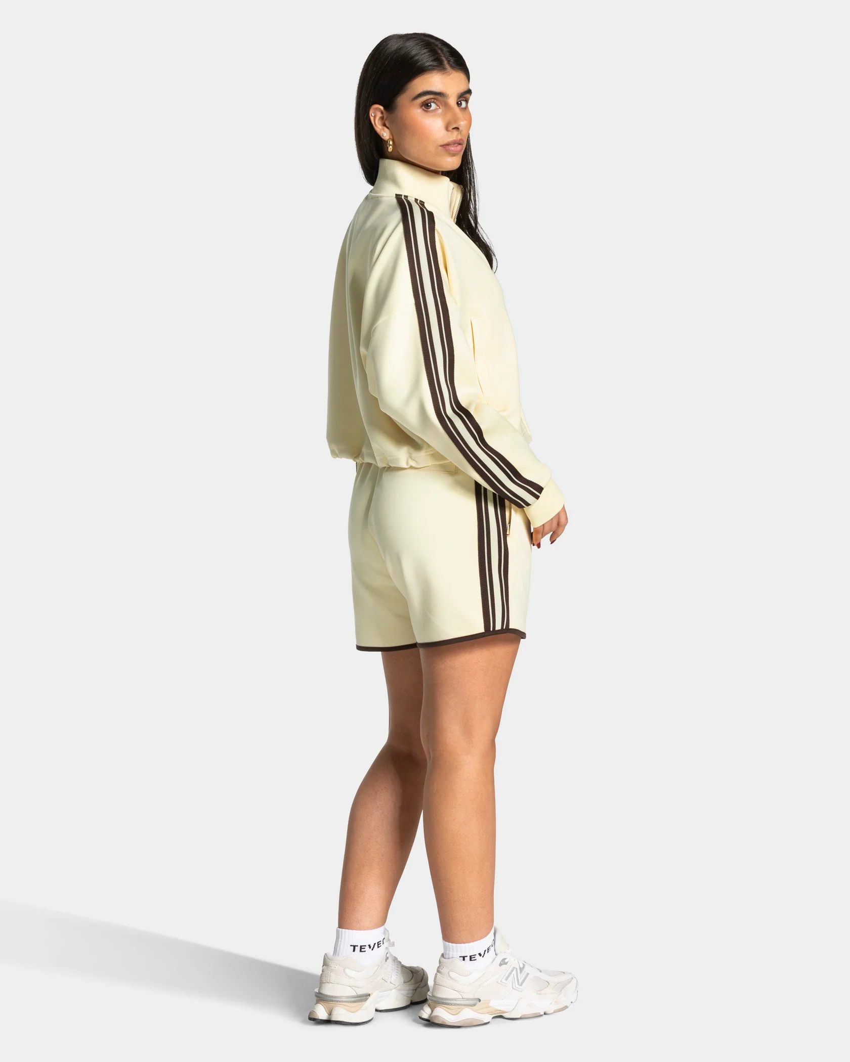 Club Cropped Zip Jacke "Butter Yellow" - Image 5