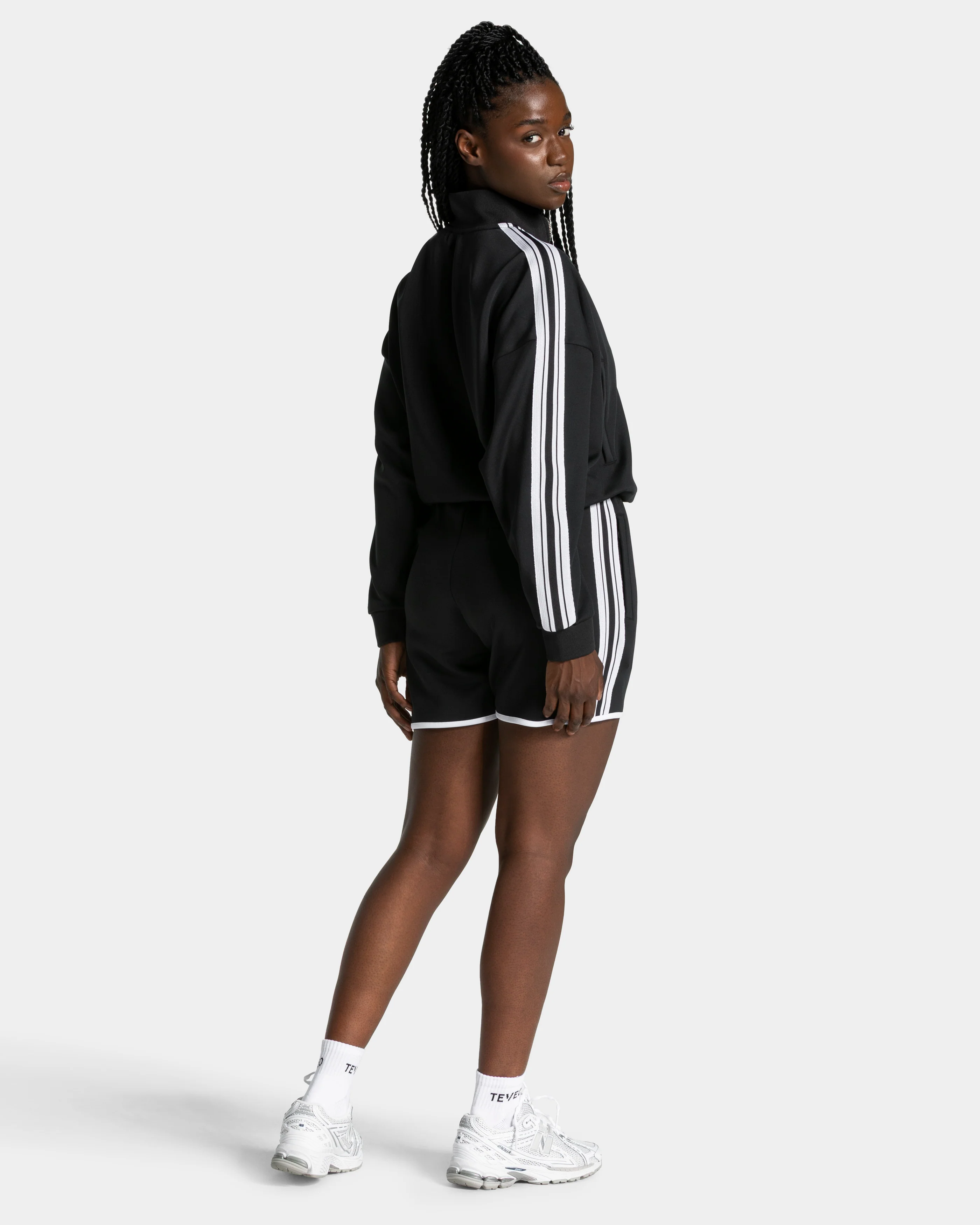 Club Cropped Zip Jacke "Schwarz" - Image 5