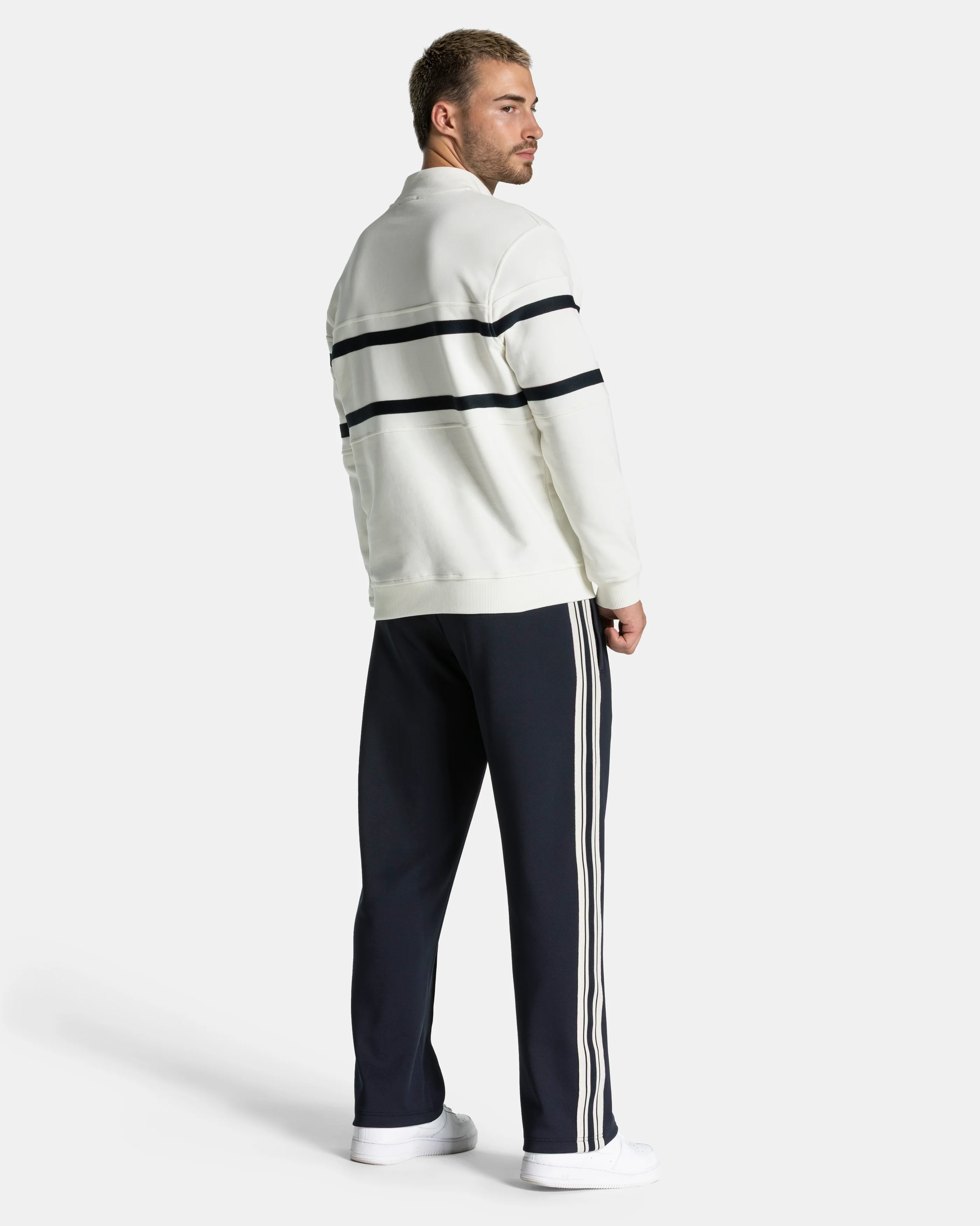 Club Half Zip Sweater "Off White - Midnight" - Image 5
