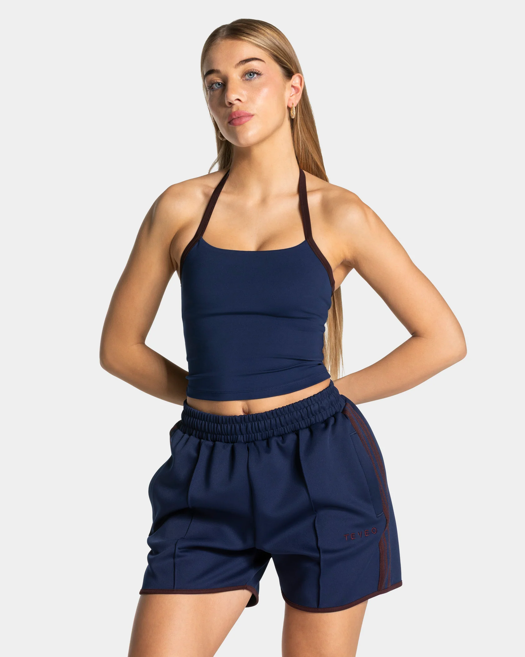 Club Neckholder Top "Dunkelblau"