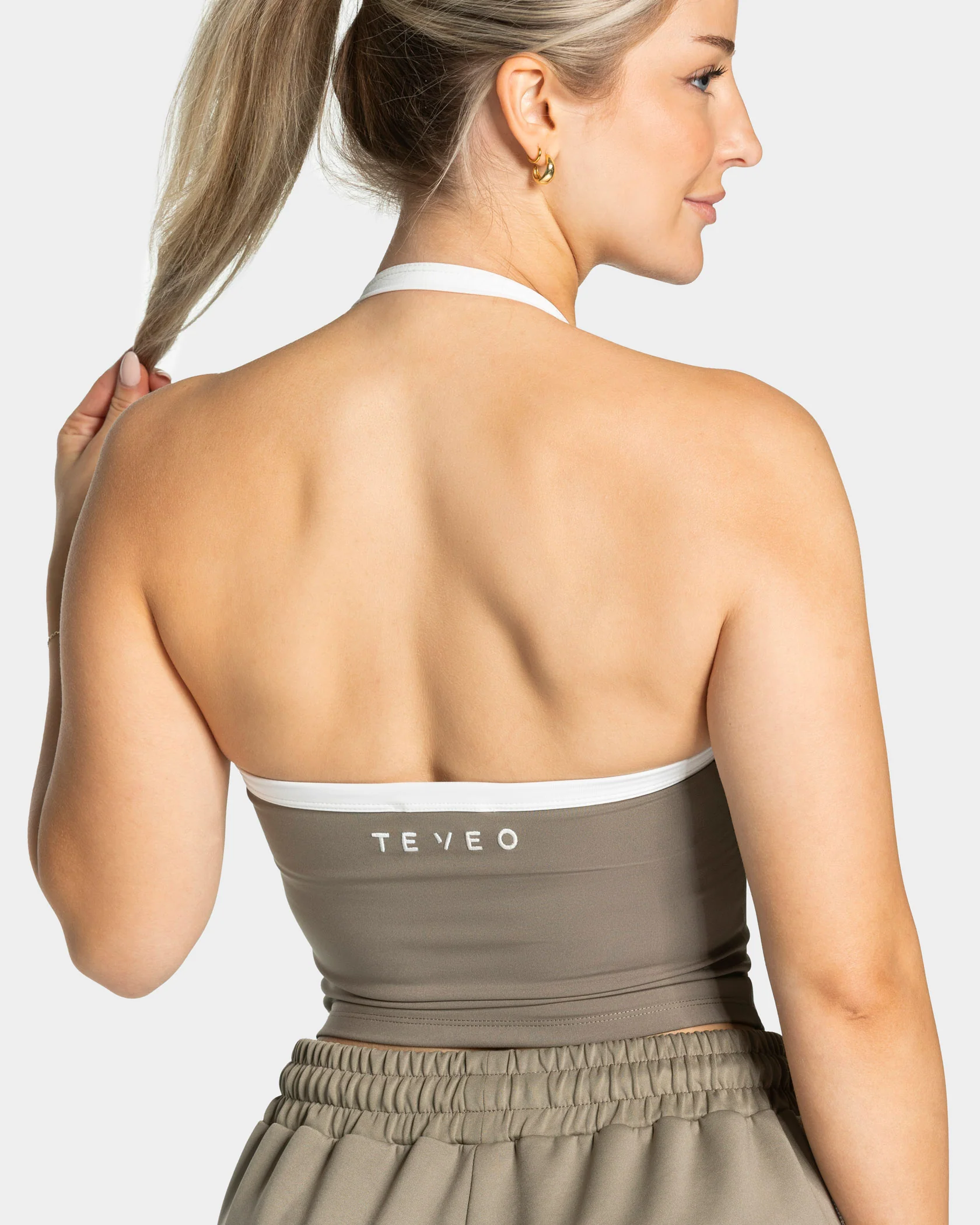 Club Neckholder Top "Khaki" - Image 4