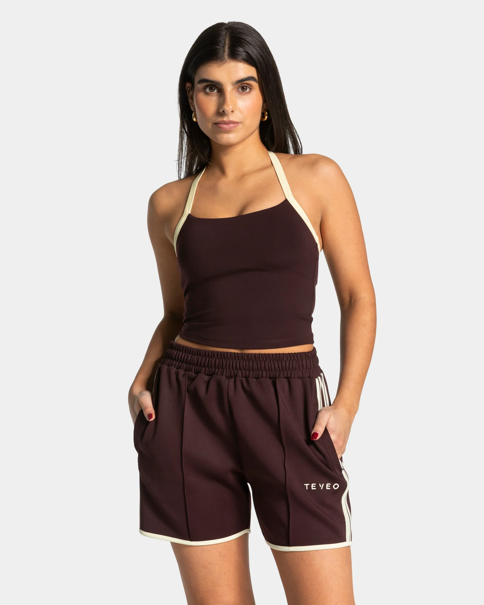 Club Neckholder Top "Merlot"