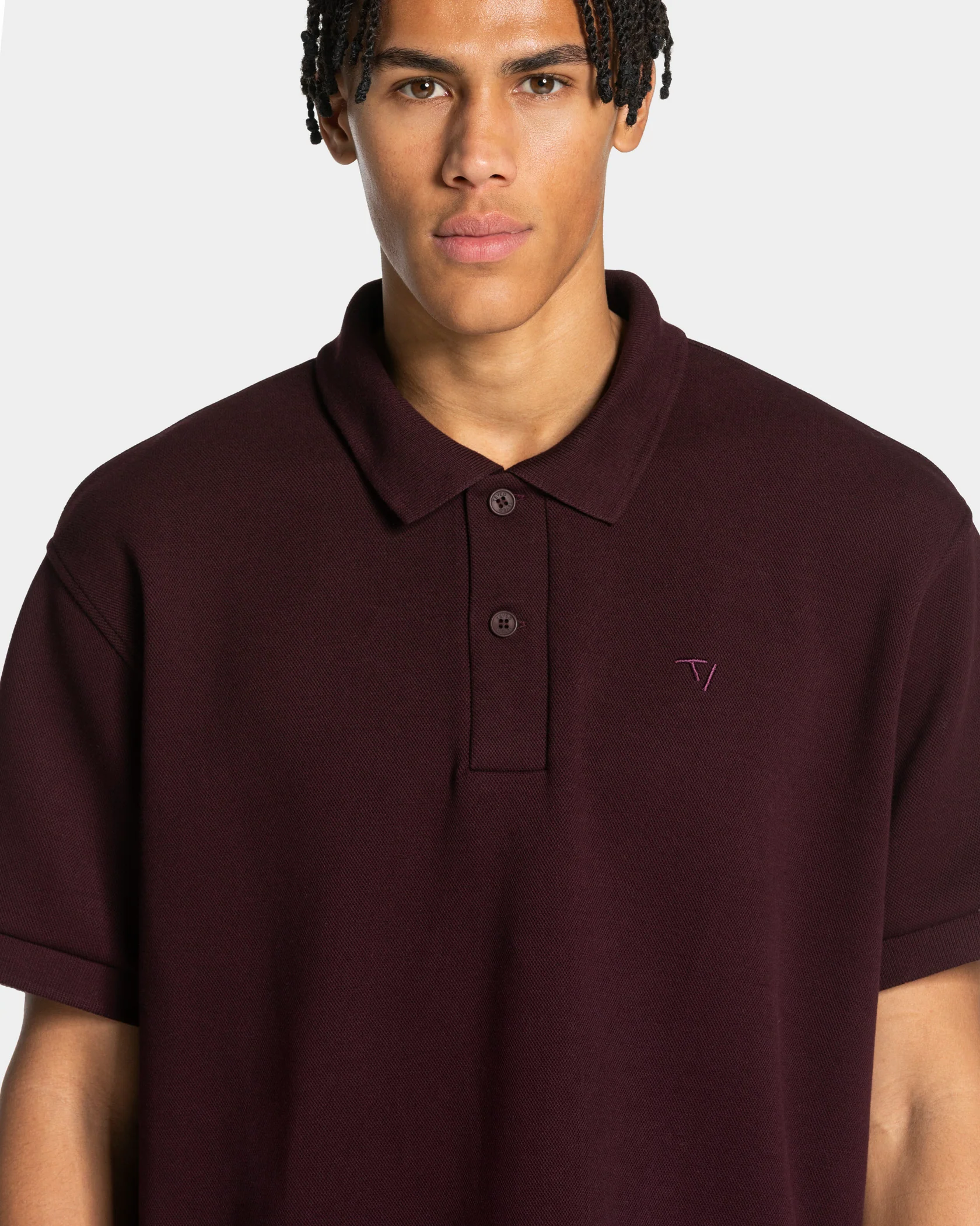 Club Oversized Polo "Merlot" - Image 4