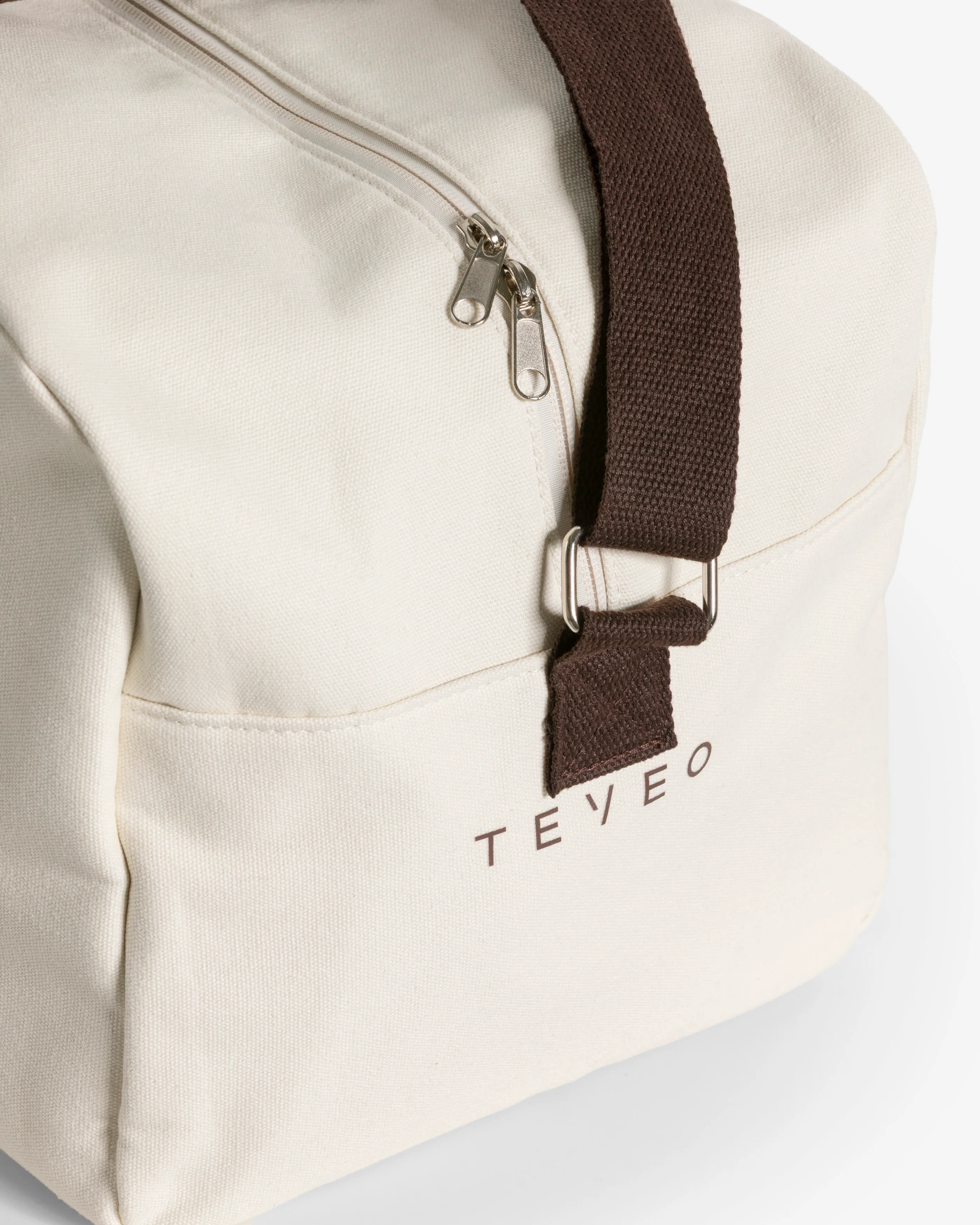 Club Weekender Bag "Off White - Espresso" - Image 5
