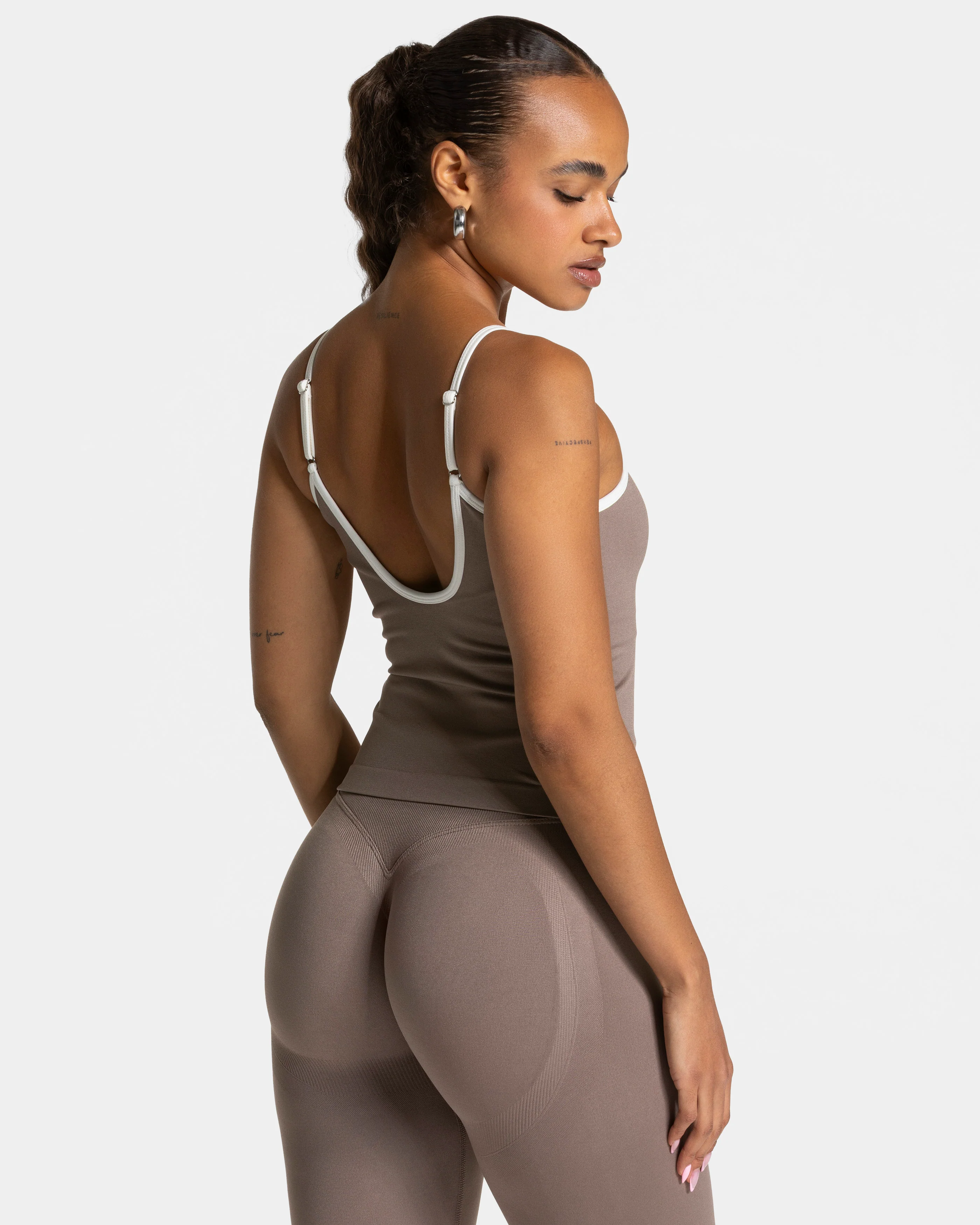 Contrastline Cami Top "Mokka" - Image 2