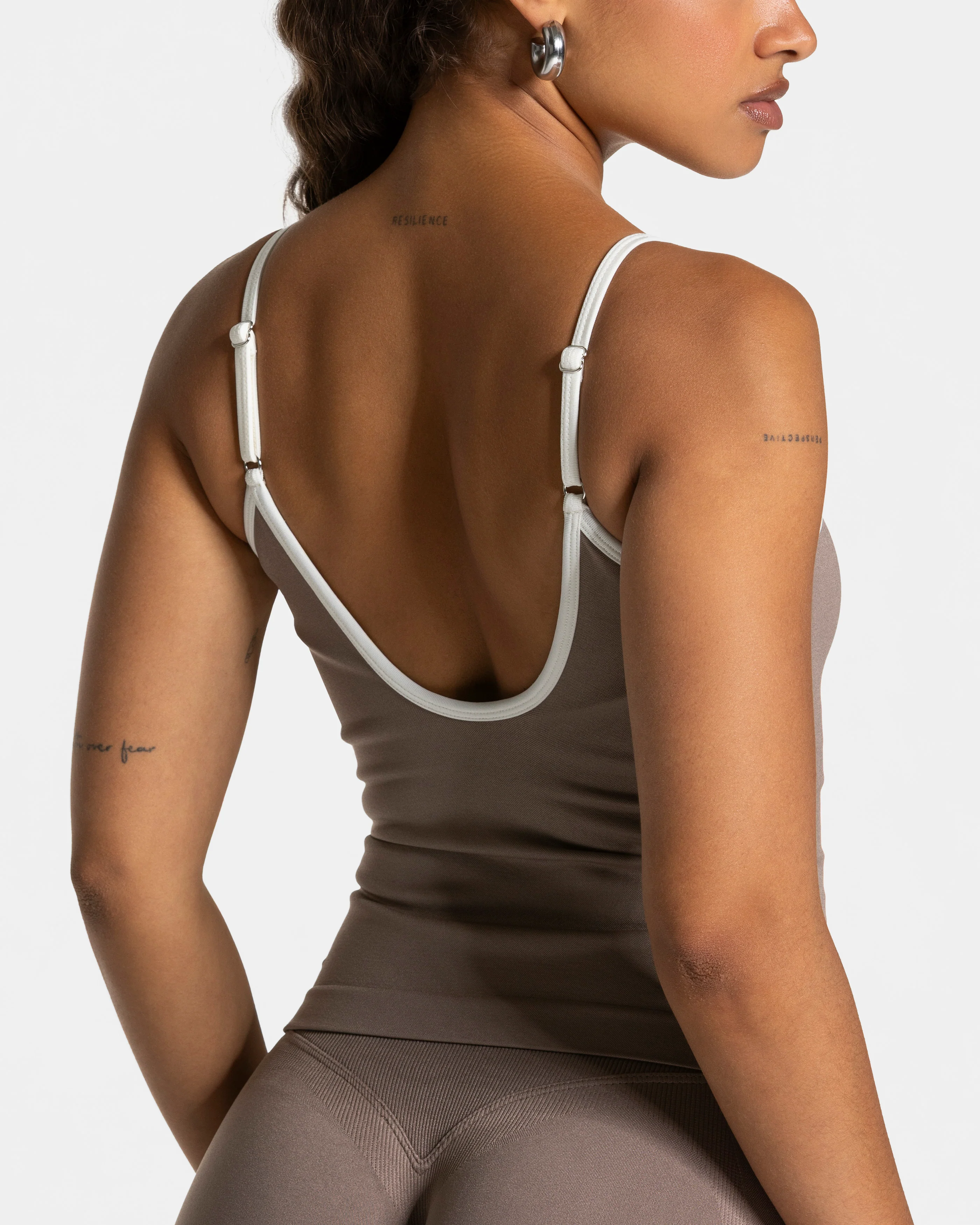 Contrastline Cami Top "Mokka" - Image 4