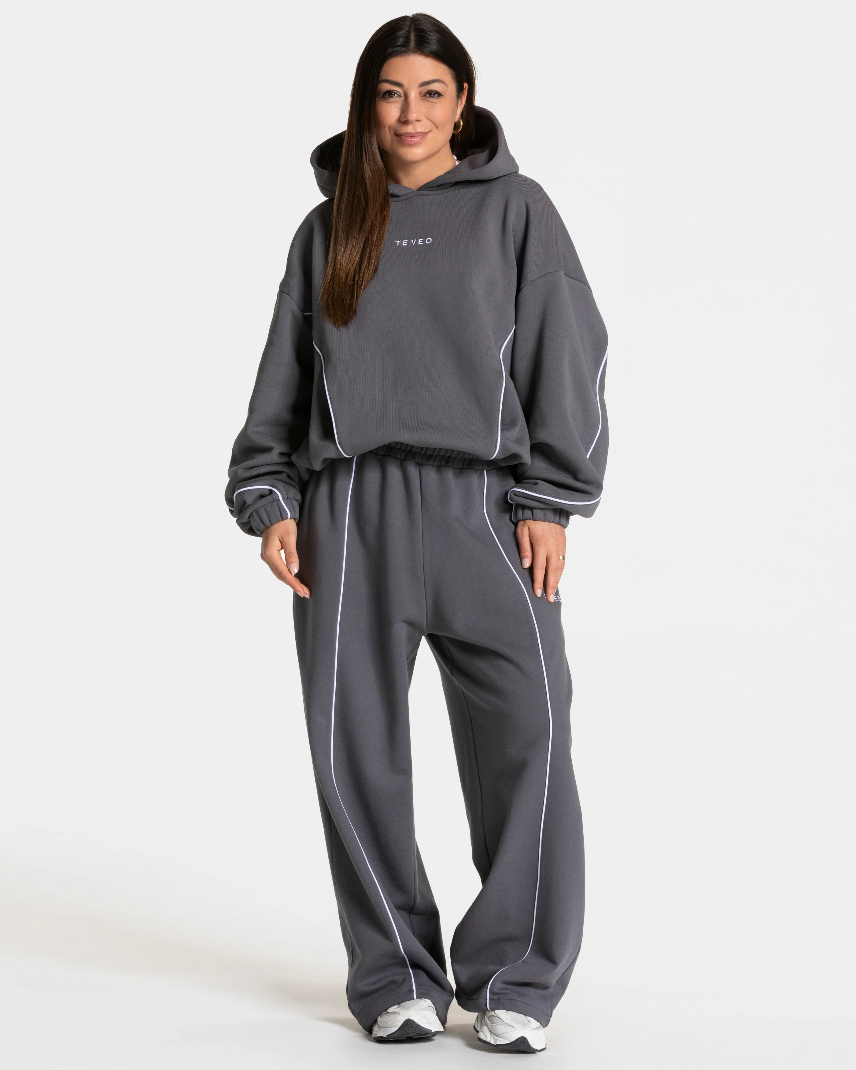 Contrastline Hooded Sweater "Graphit" - Image 3