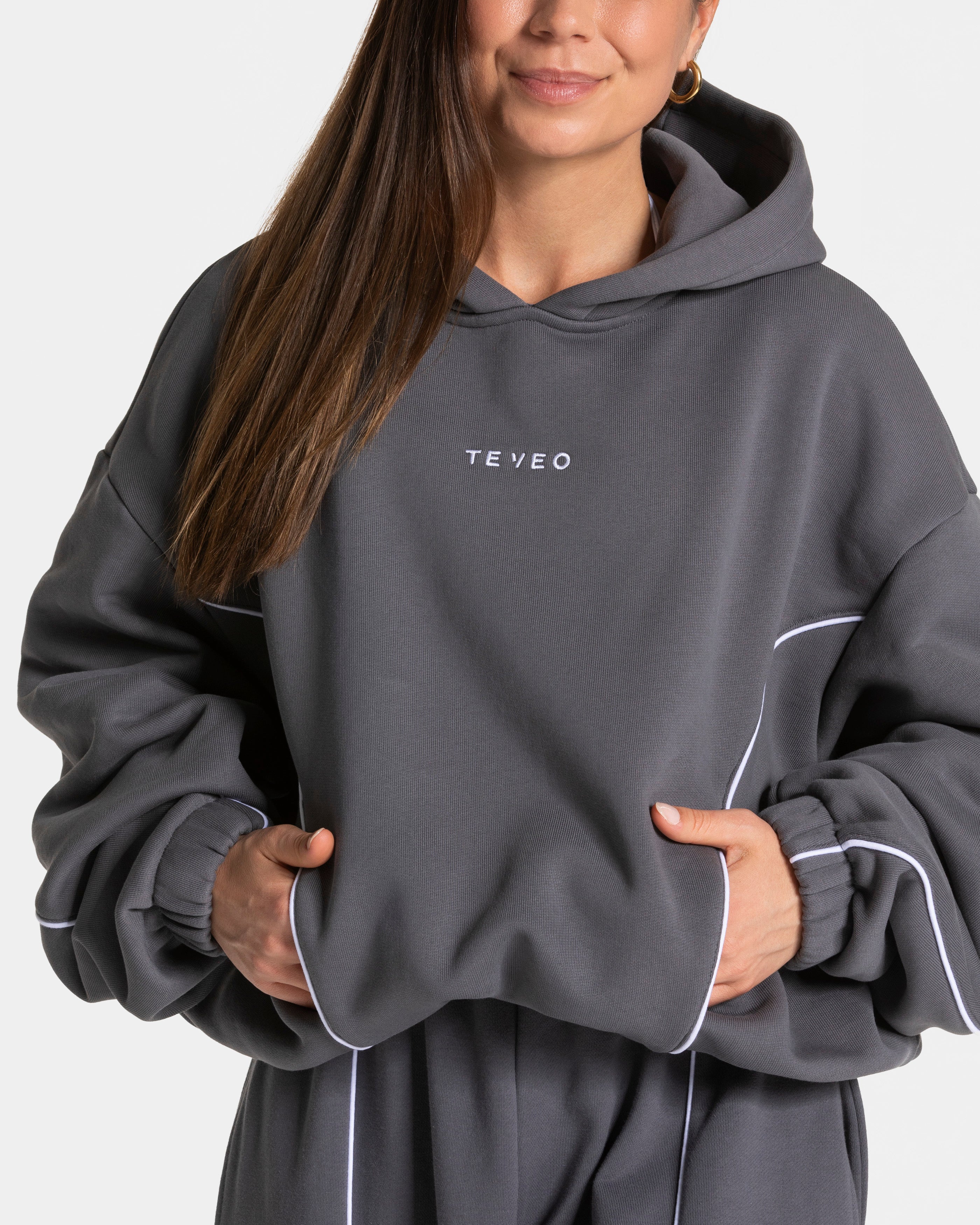 Contrastline Hooded Sweater "Graphit" - Image 4