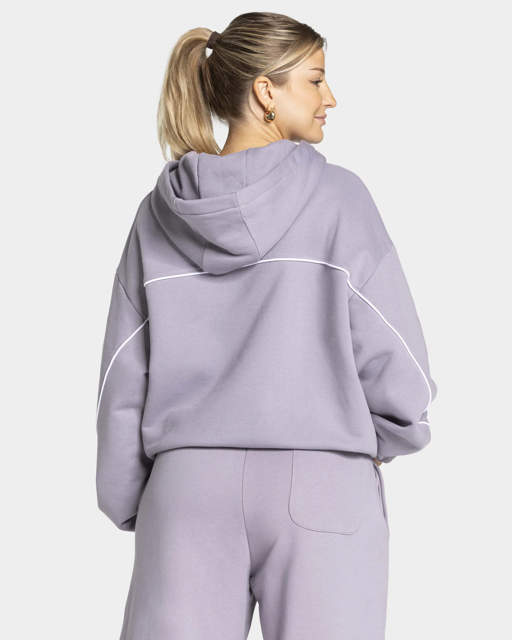 Contrastline Hooded Sweater "Lavendel" - Image 2