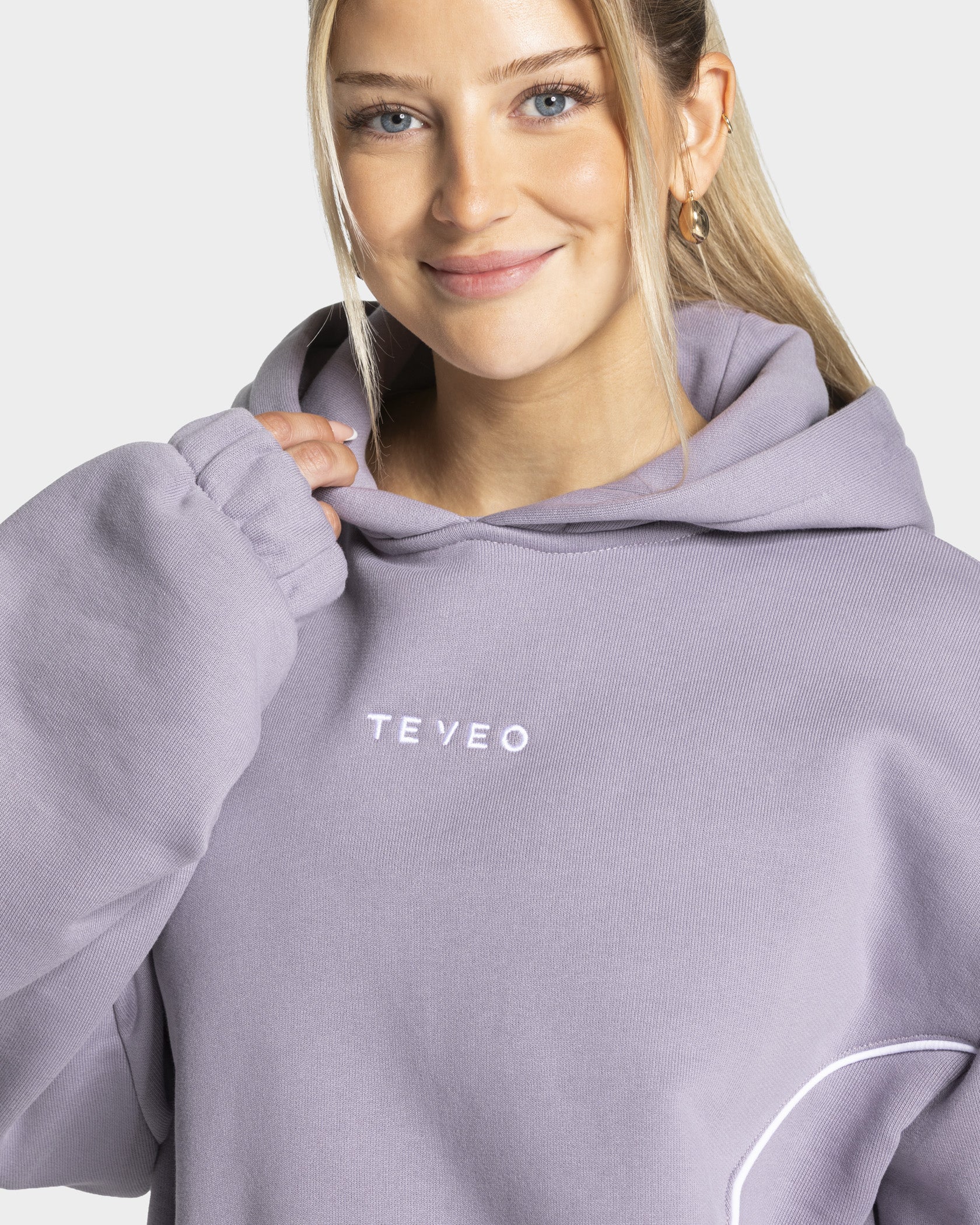 Contrastline Hooded Sweater "Lavendel" - Image 4
