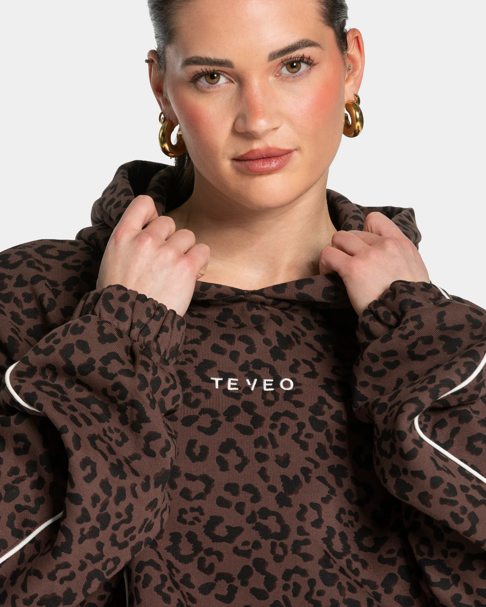Contrastline Hooded Sweater "Leo Espresso" - Image 4