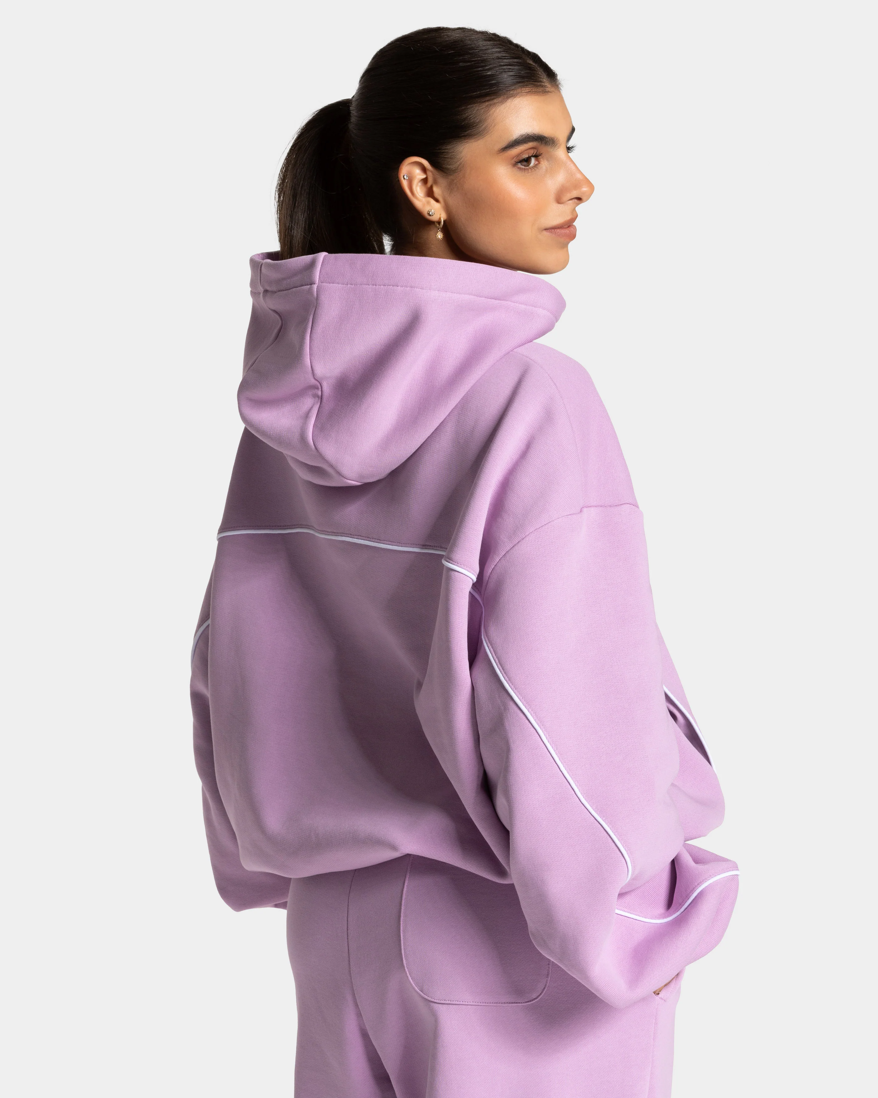 Contrastline Hooded Sweater "Orchid" - Image 2