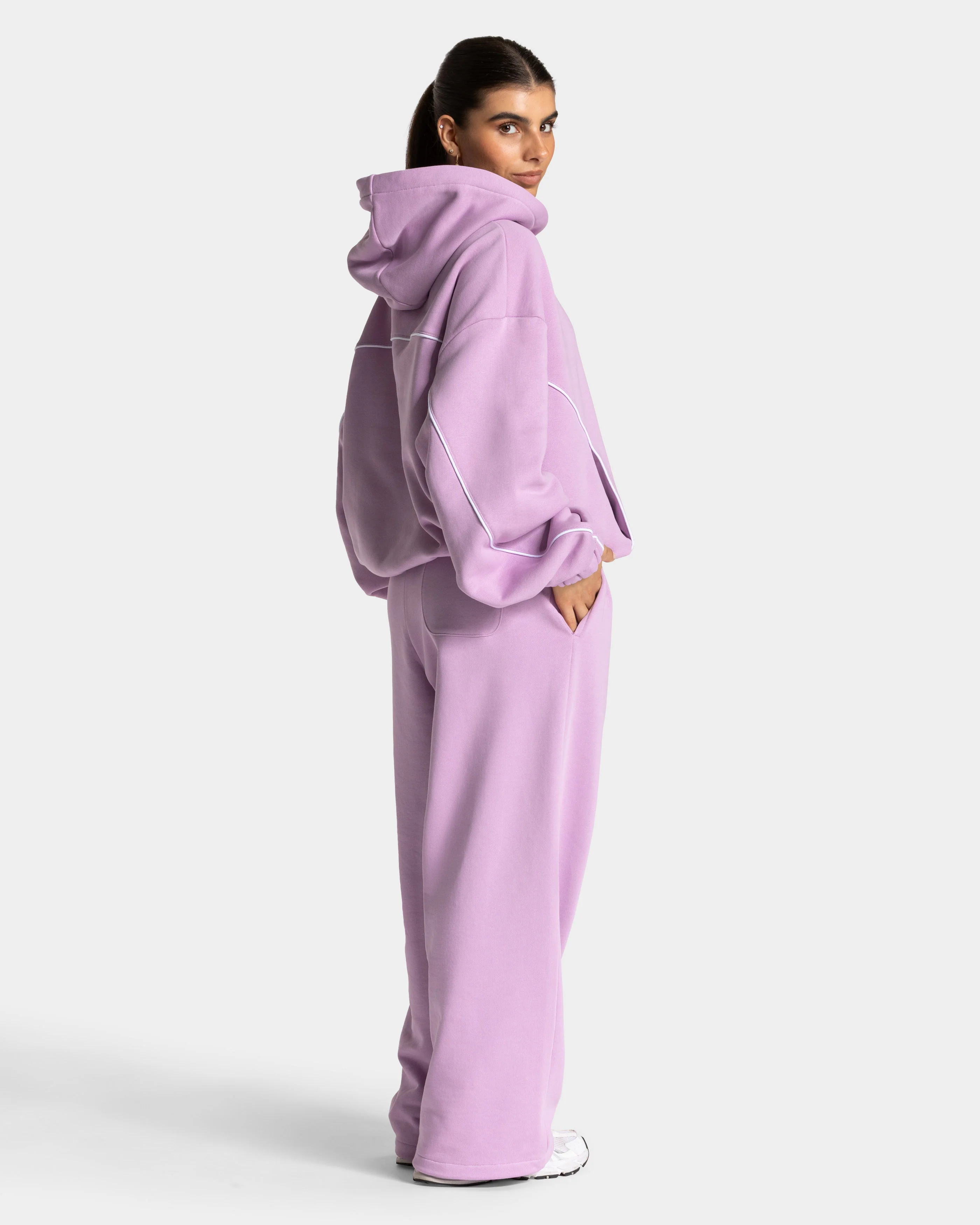 Contrastline Hooded Sweater "Orchid" - Image 5