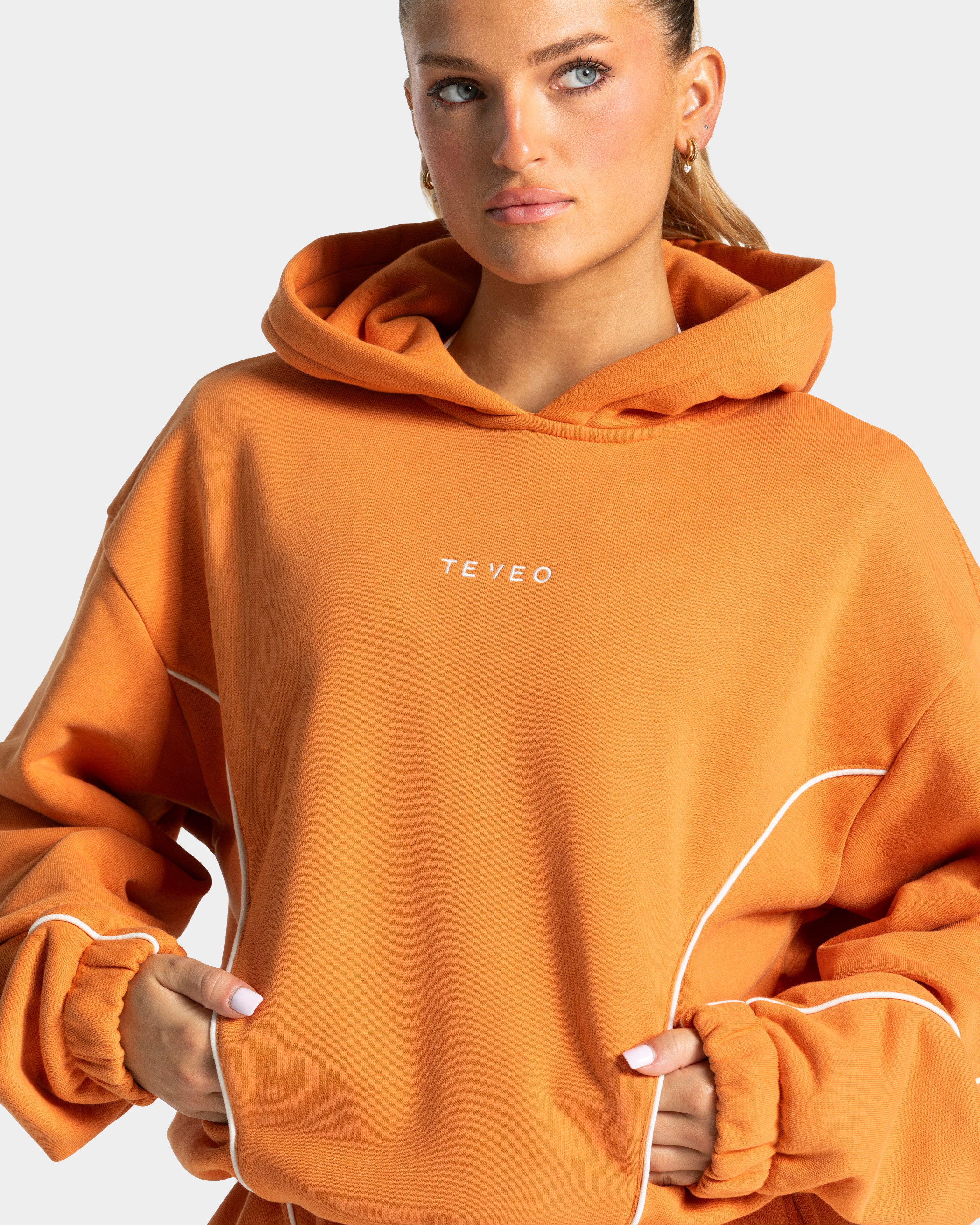 Contrastline Hooded Sweater "Pumpkin Spice" - Image 4