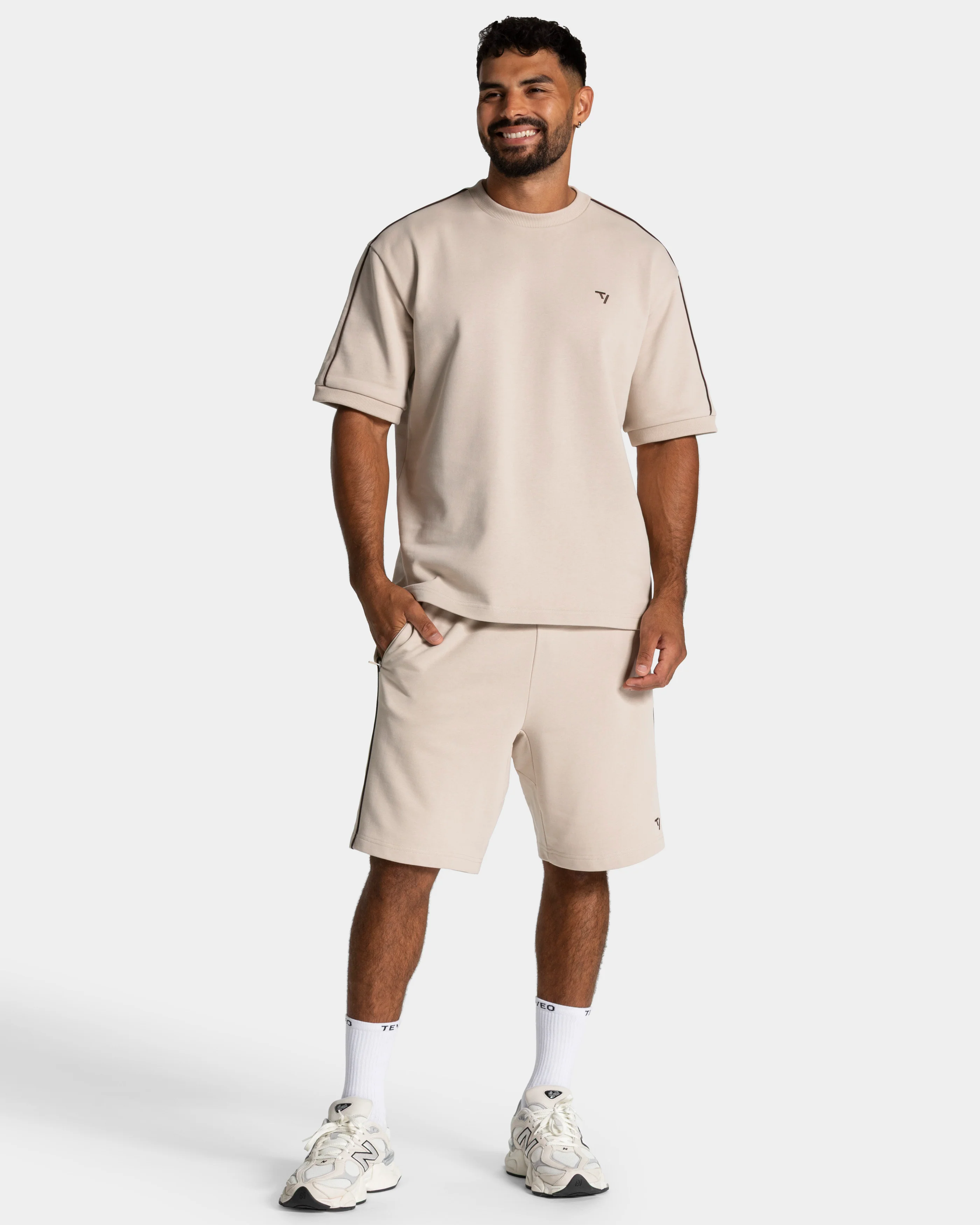 Contrastline Oversized T-Shirt "Cream" - Image 3
