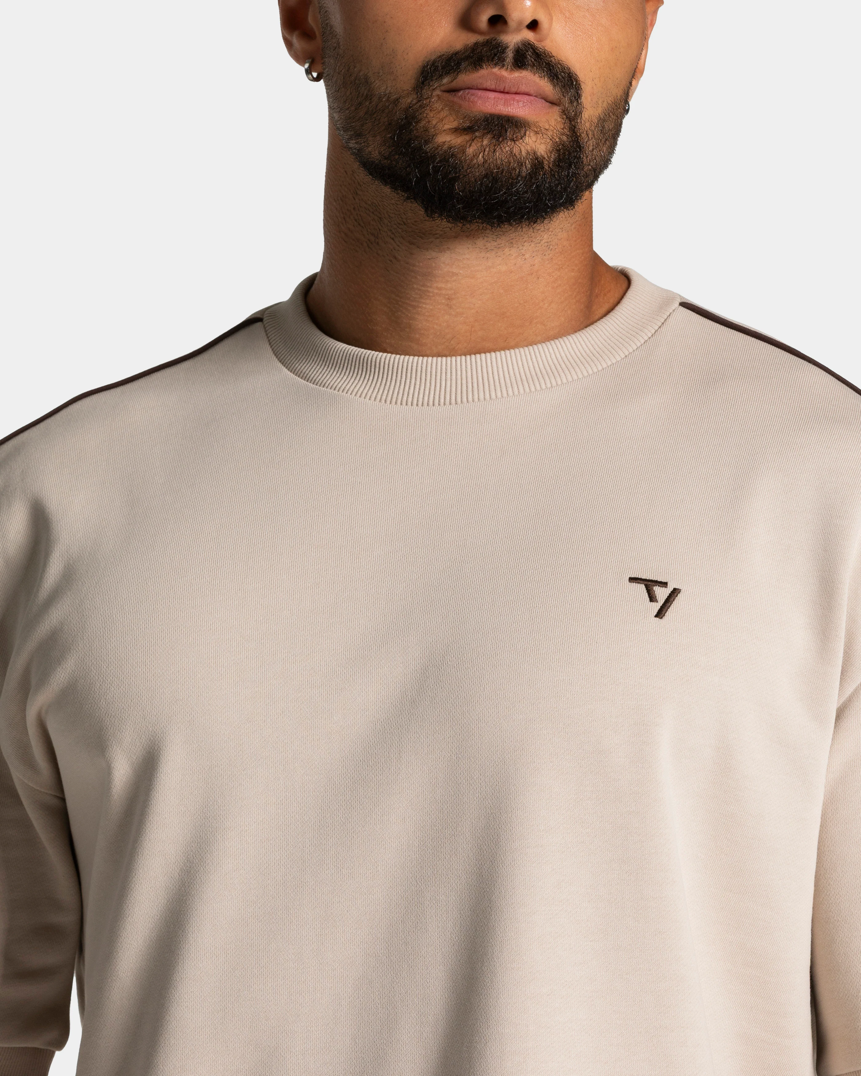 Contrastline Oversized T-Shirt "Cream" - Image 4