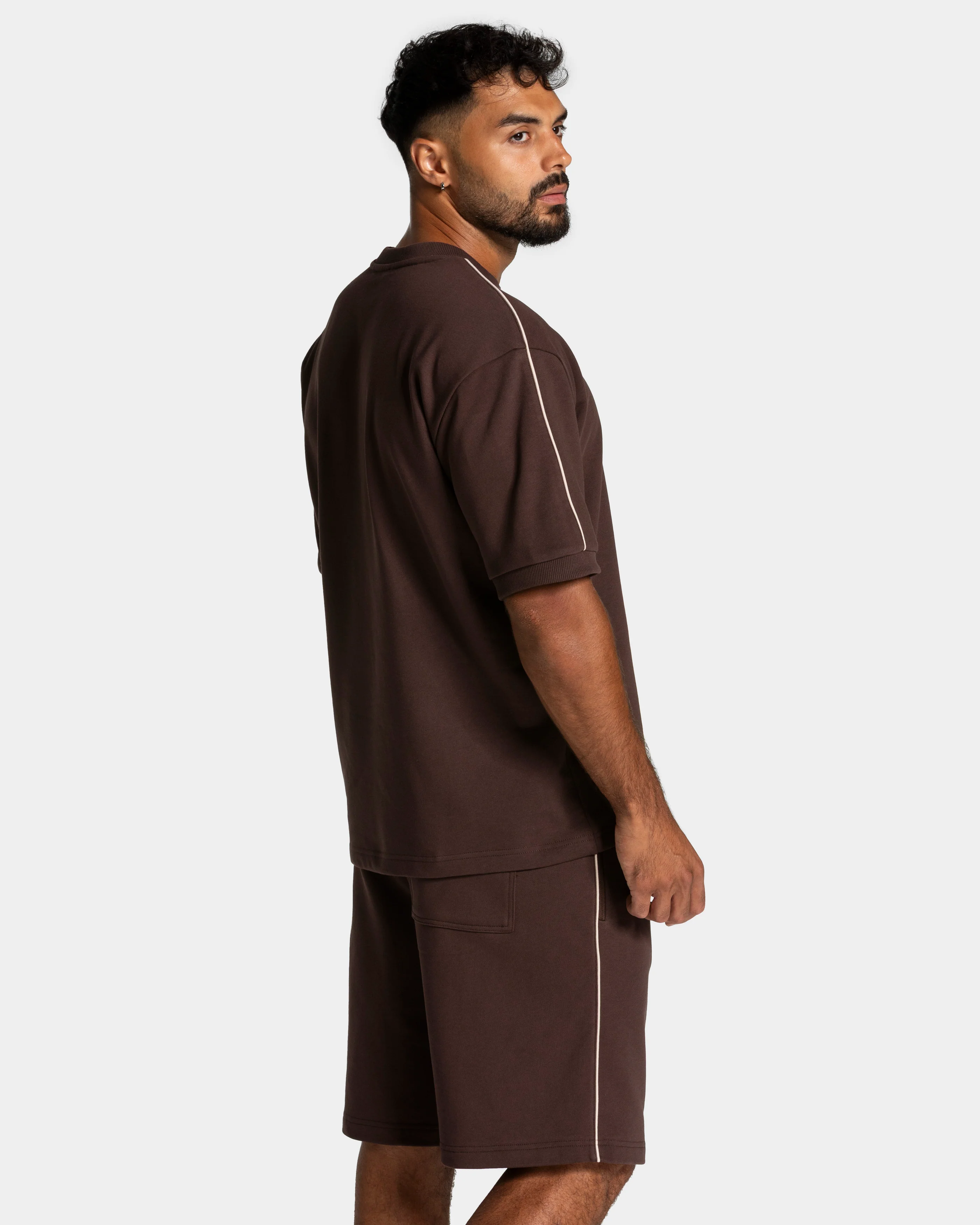 Contrastline Oversized T-Shirt "Espresso" - Image 2