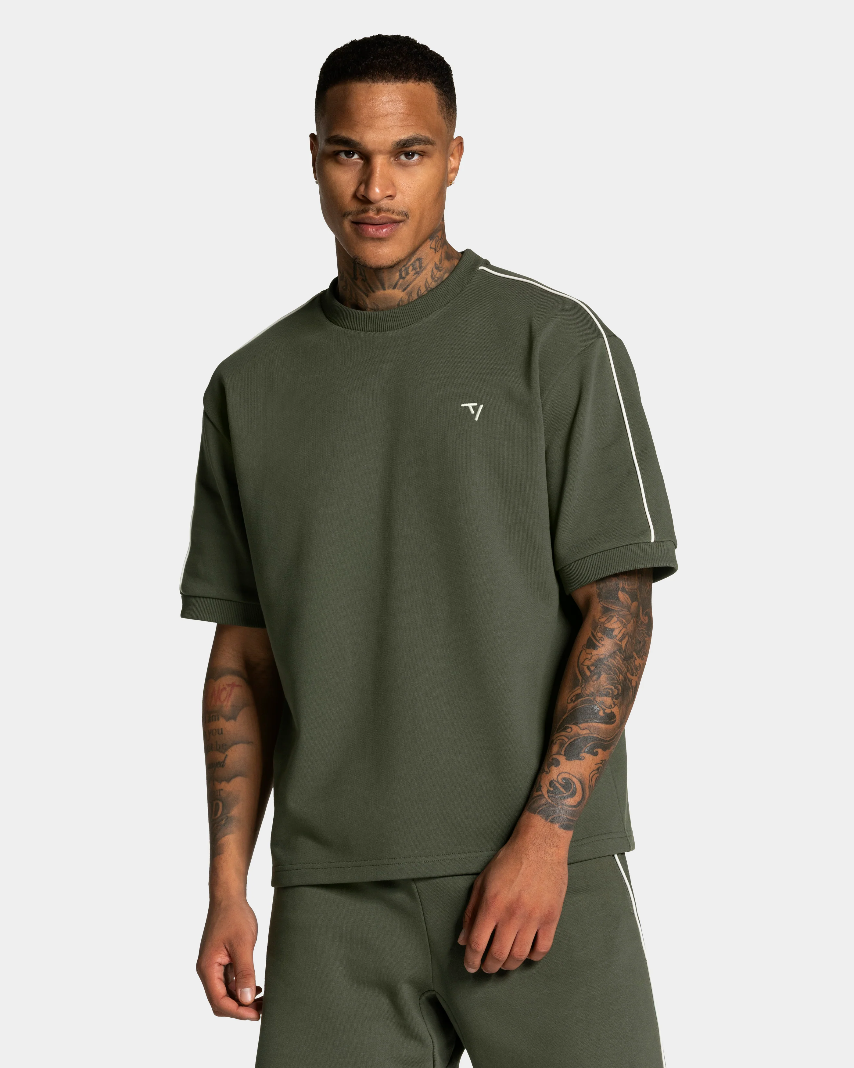Contrastline Oversized T-Shirt "Khaki"