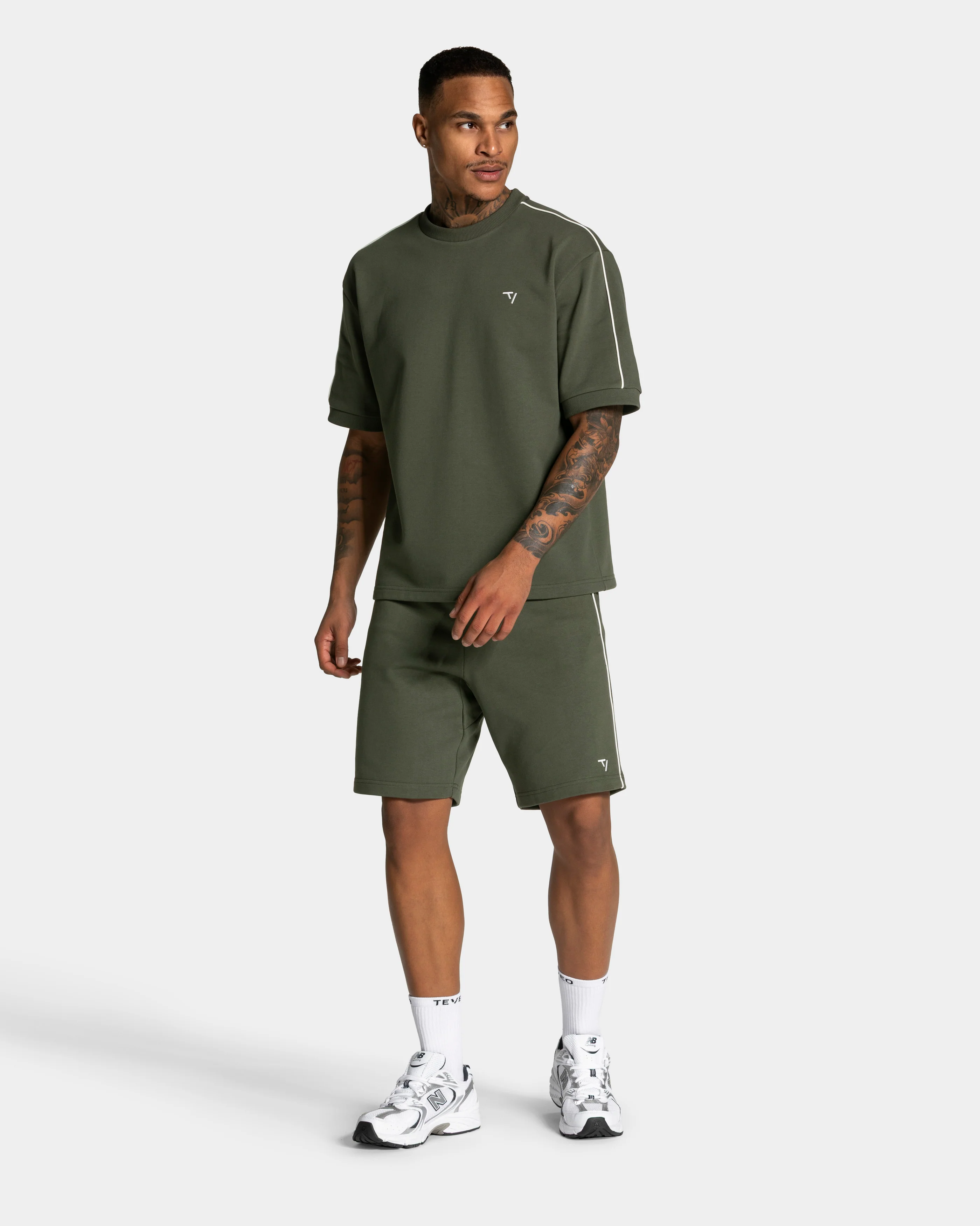 Contrastline Oversized T-Shirt "Khaki" - Image 3