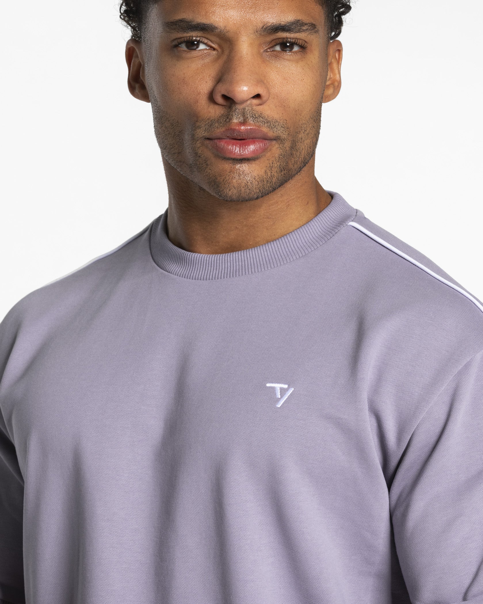 Contrastline Oversized T-Shirt "Lavendel" - Image 4