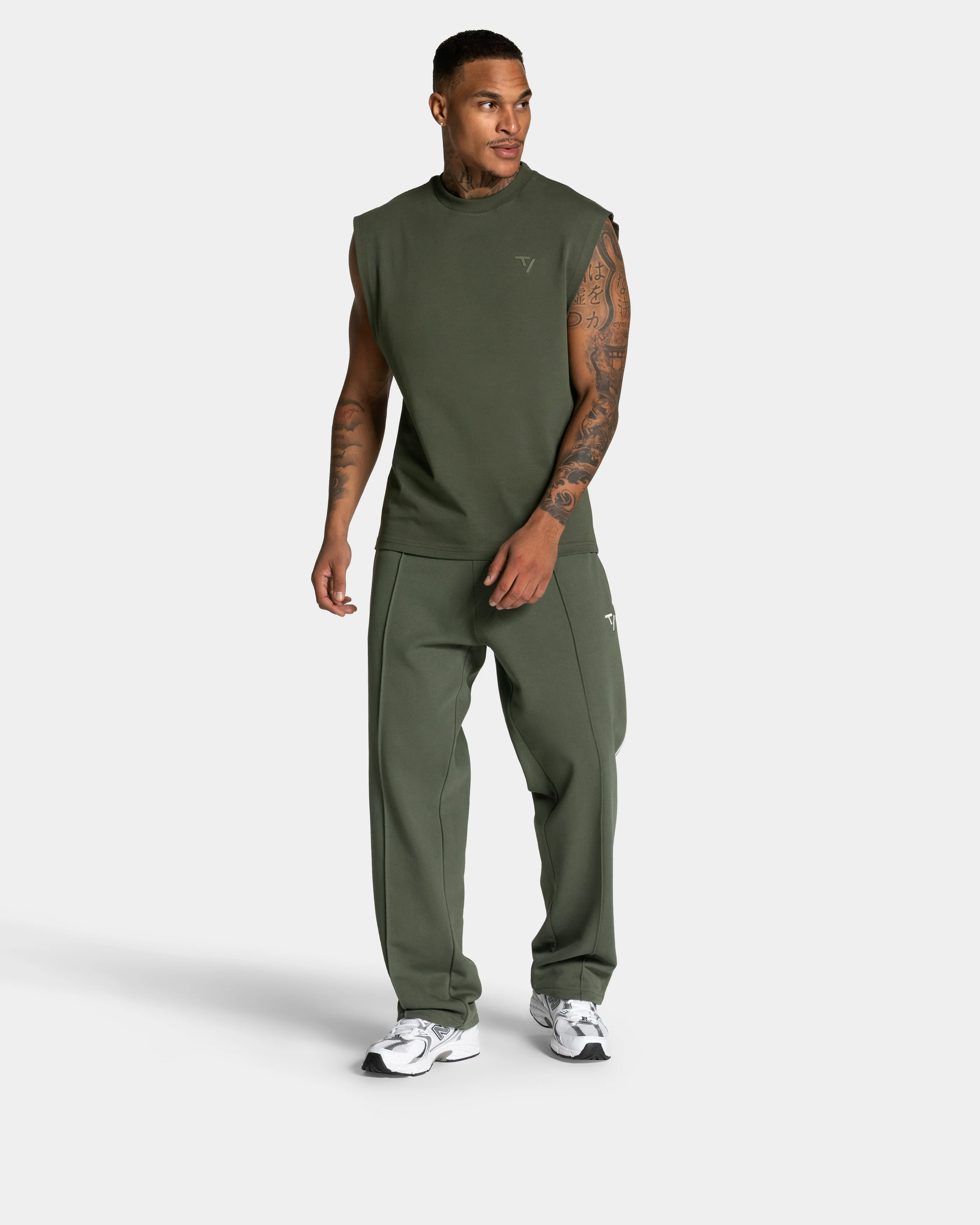 Contrastline Oversized Tank "Khaki" - Image 3