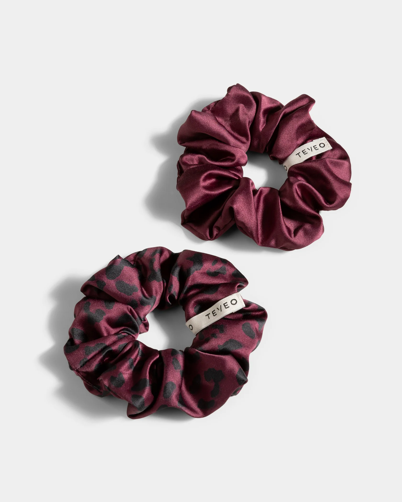 Contrastline Scrunchies (2er-Pack) ''Leo - Merlot'' - Image 2