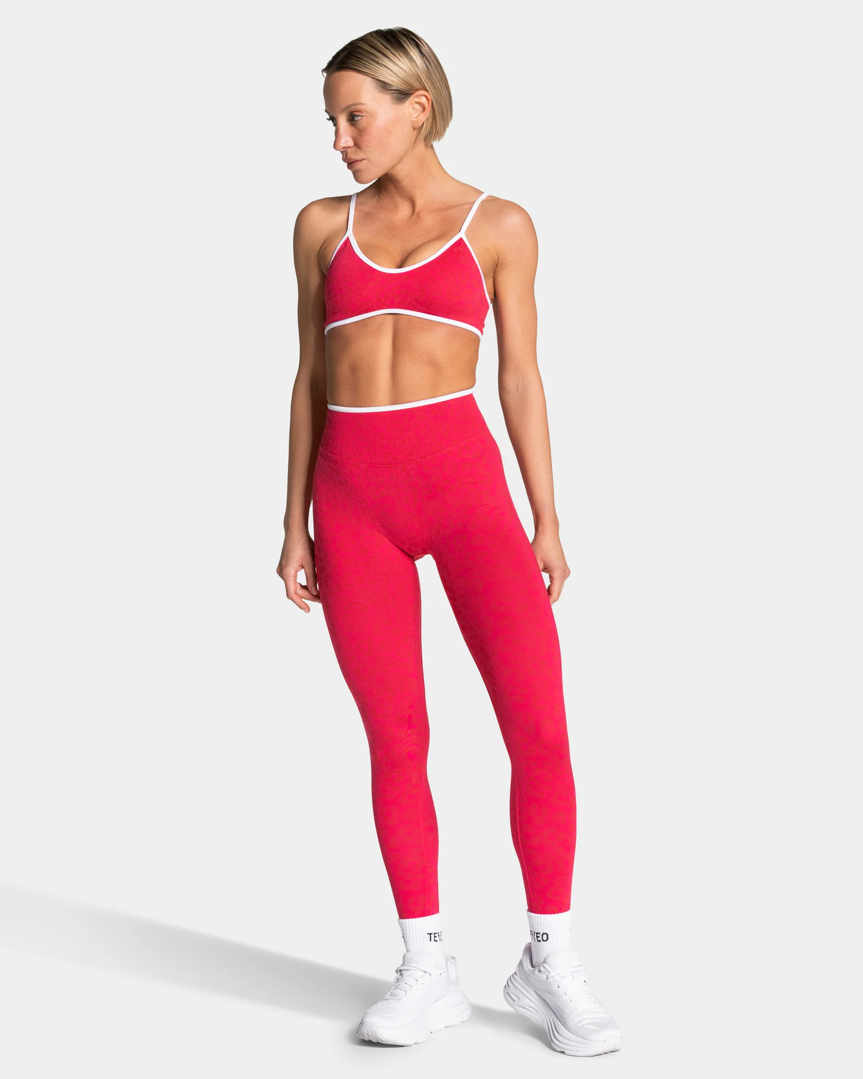 Contrastline Sculpt Scrunch Leggings "Leo Berry" - Image 3
