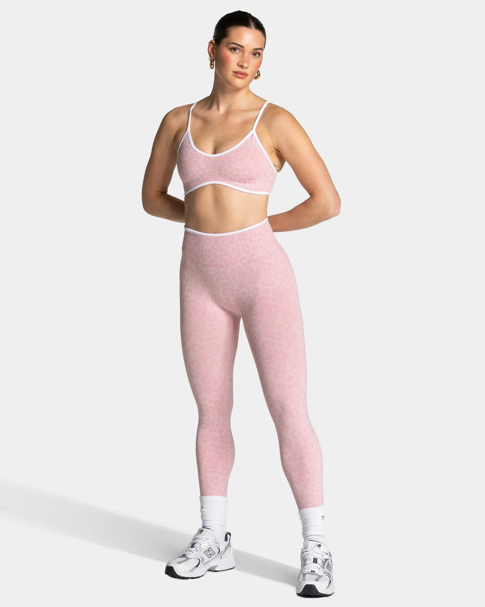 Contrastline Sculpt Scrunch Leggings "Leo Rosa" - Image 3