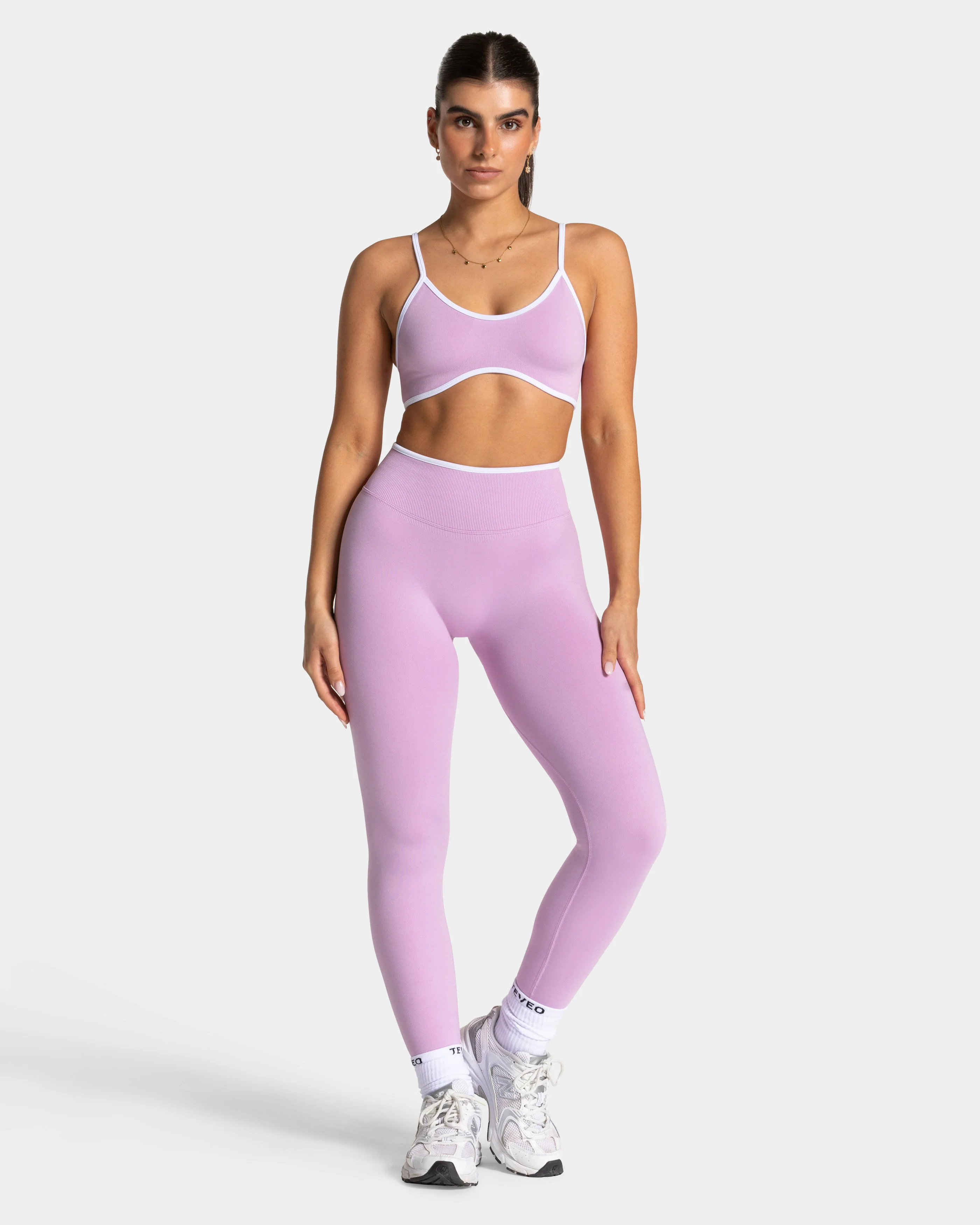 Contrastline Sculpt Scrunch Leggings "Orchid" - Image 3