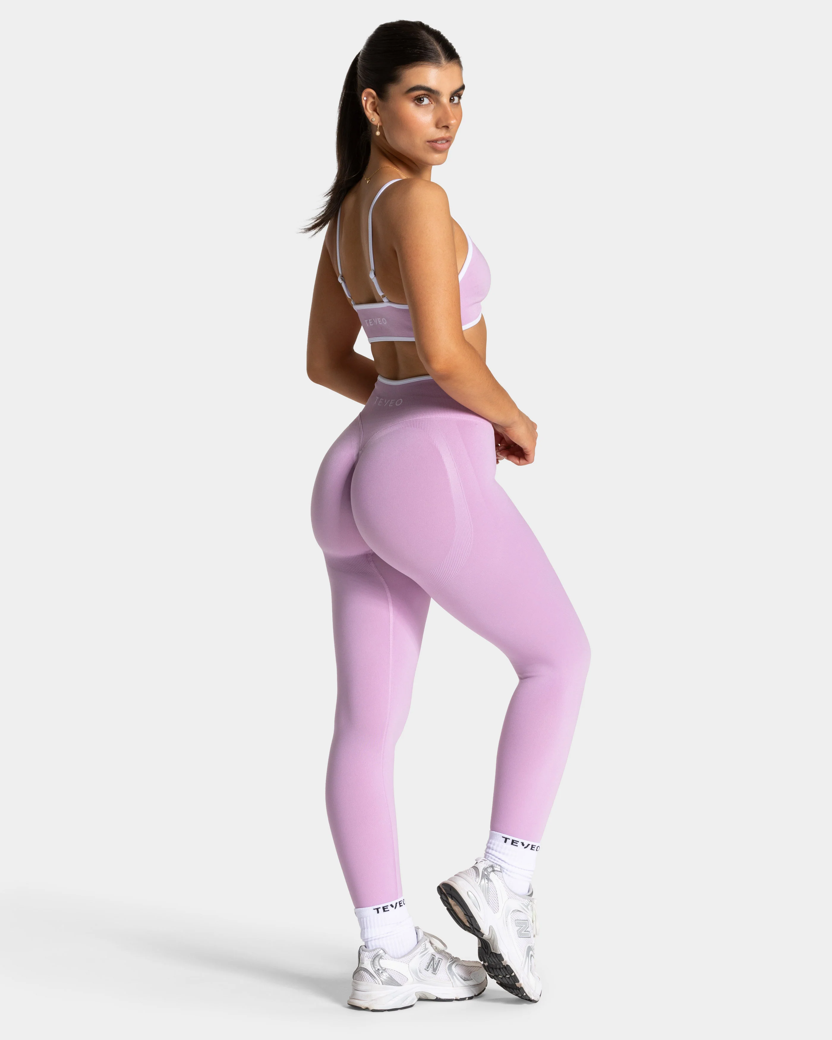 Contrastline Sculpt Scrunch Leggings "Orchid" - Image 5