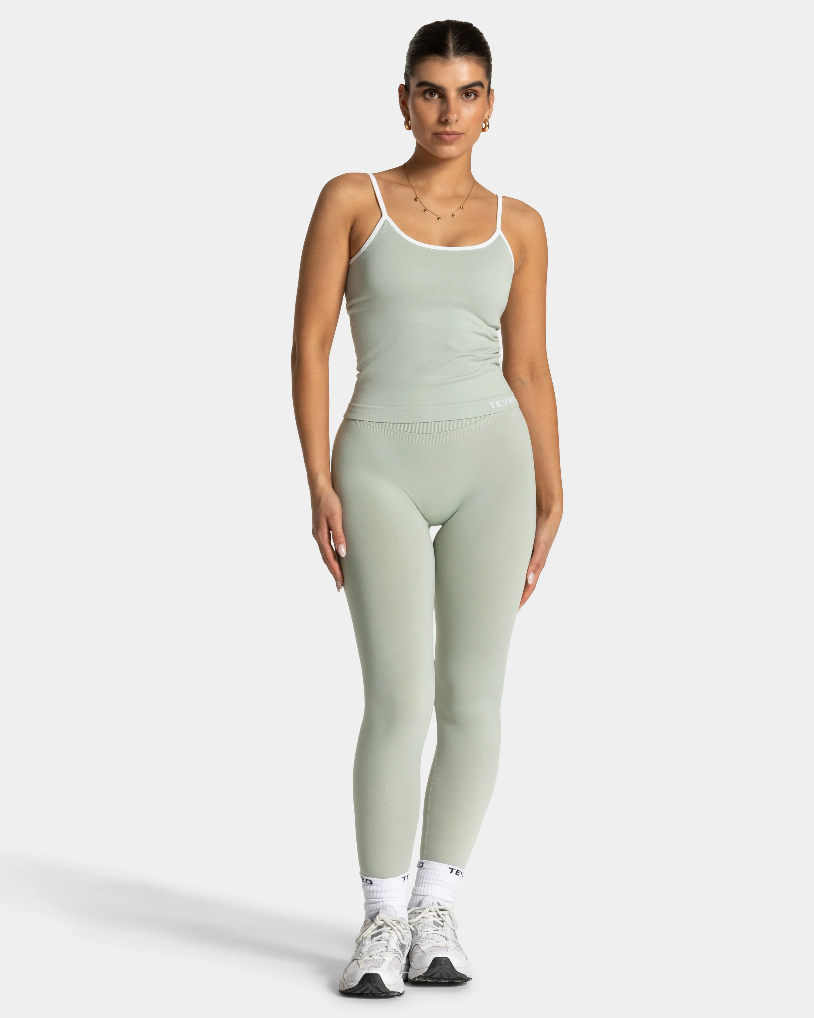 Contrastline Sculpt Scrunch Leggings "Pistachio" - Image 3