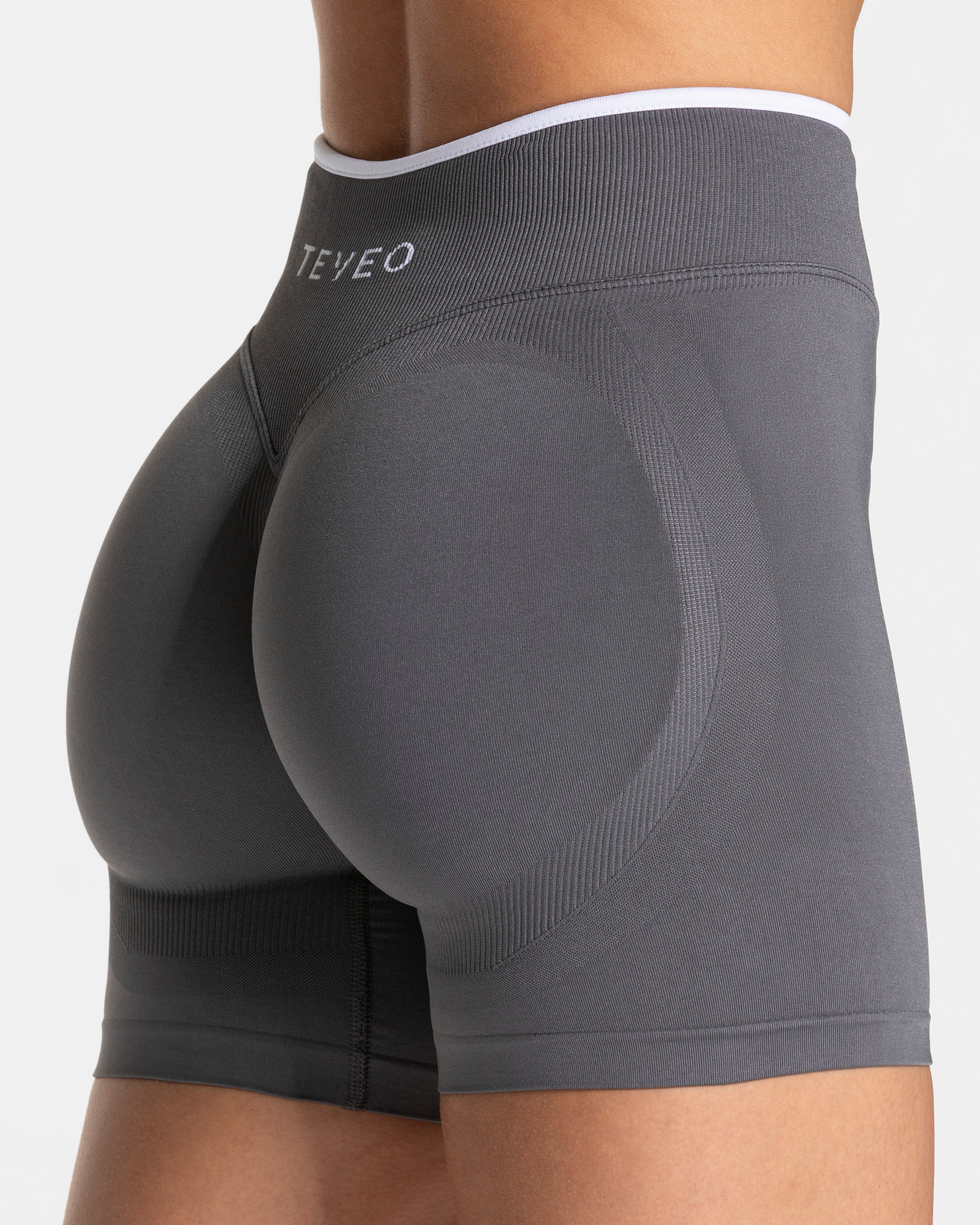 Contrastline Sculpt Scrunch Shorts "Graphit" - Image 4