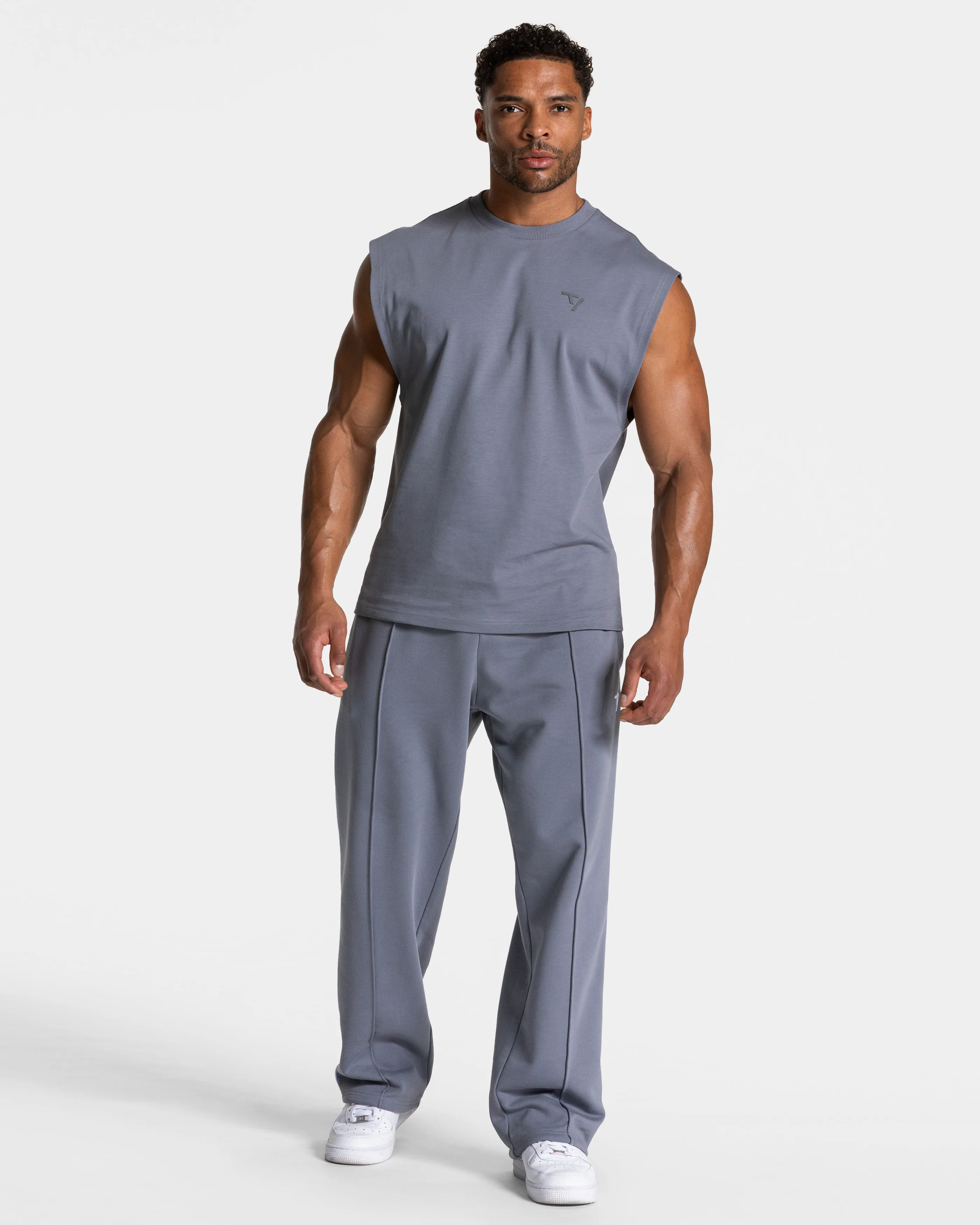 Contrastline Straight Leg Jogger "Eisgrau - Weiß" - Image 3