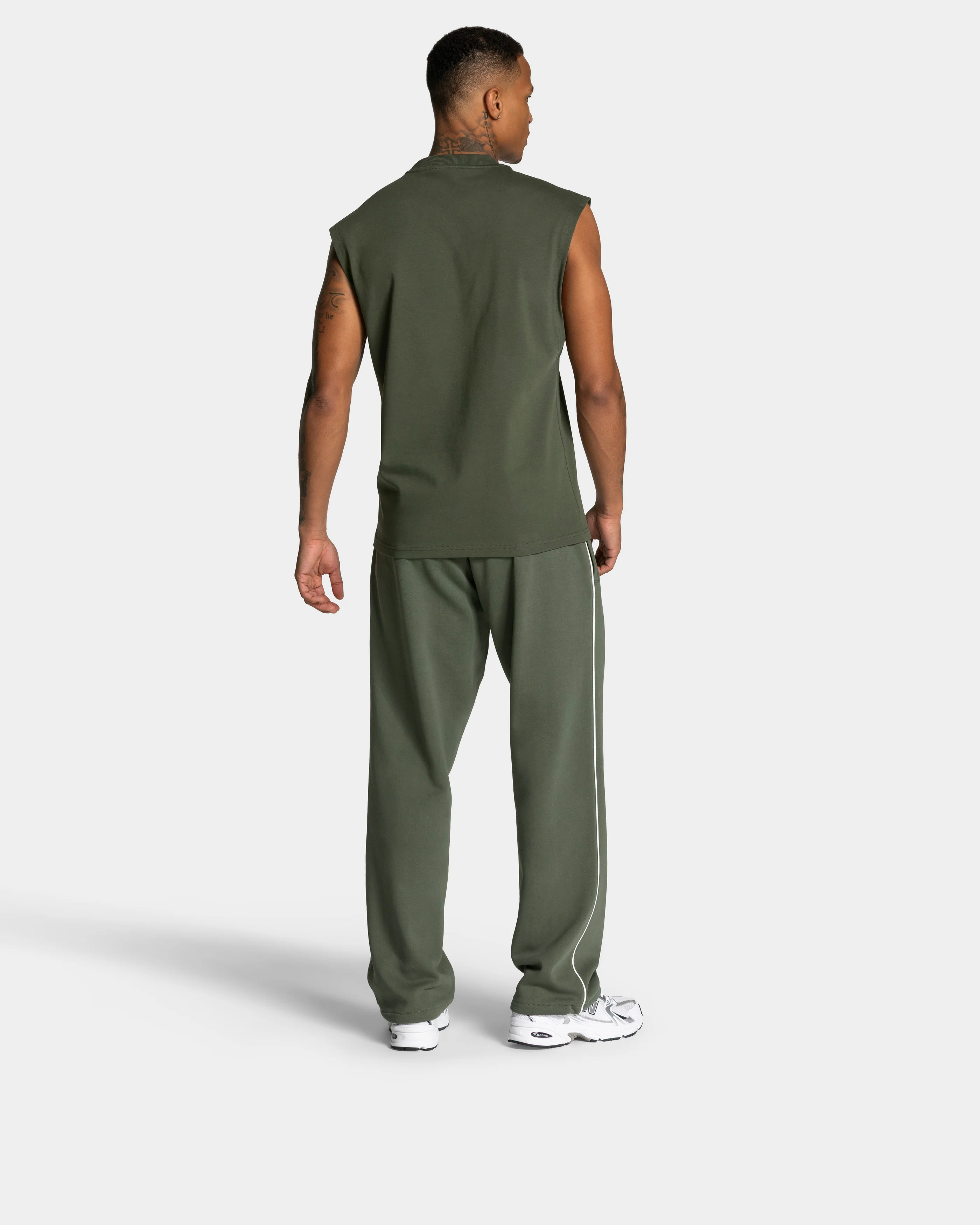 Contrastline Straight Leg Jogger "Khaki" - Image 5