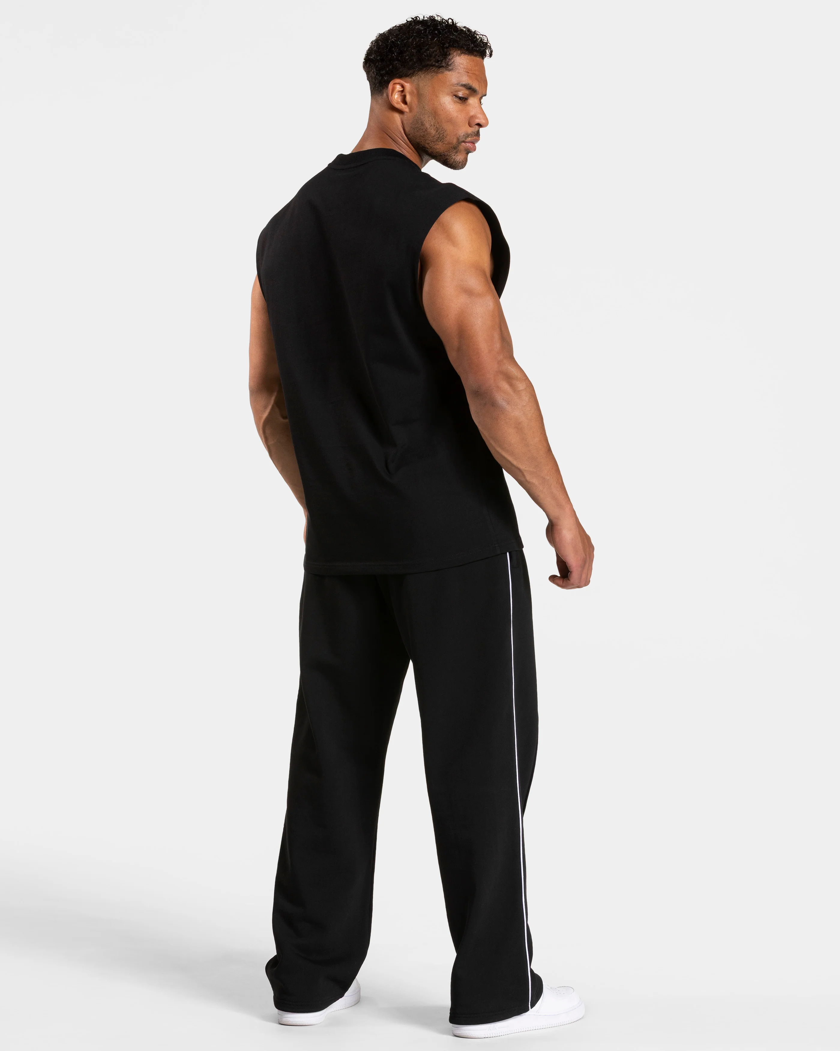 Contrastline Straight Leg Jogger "Schwarz - Weiß" - Image 5