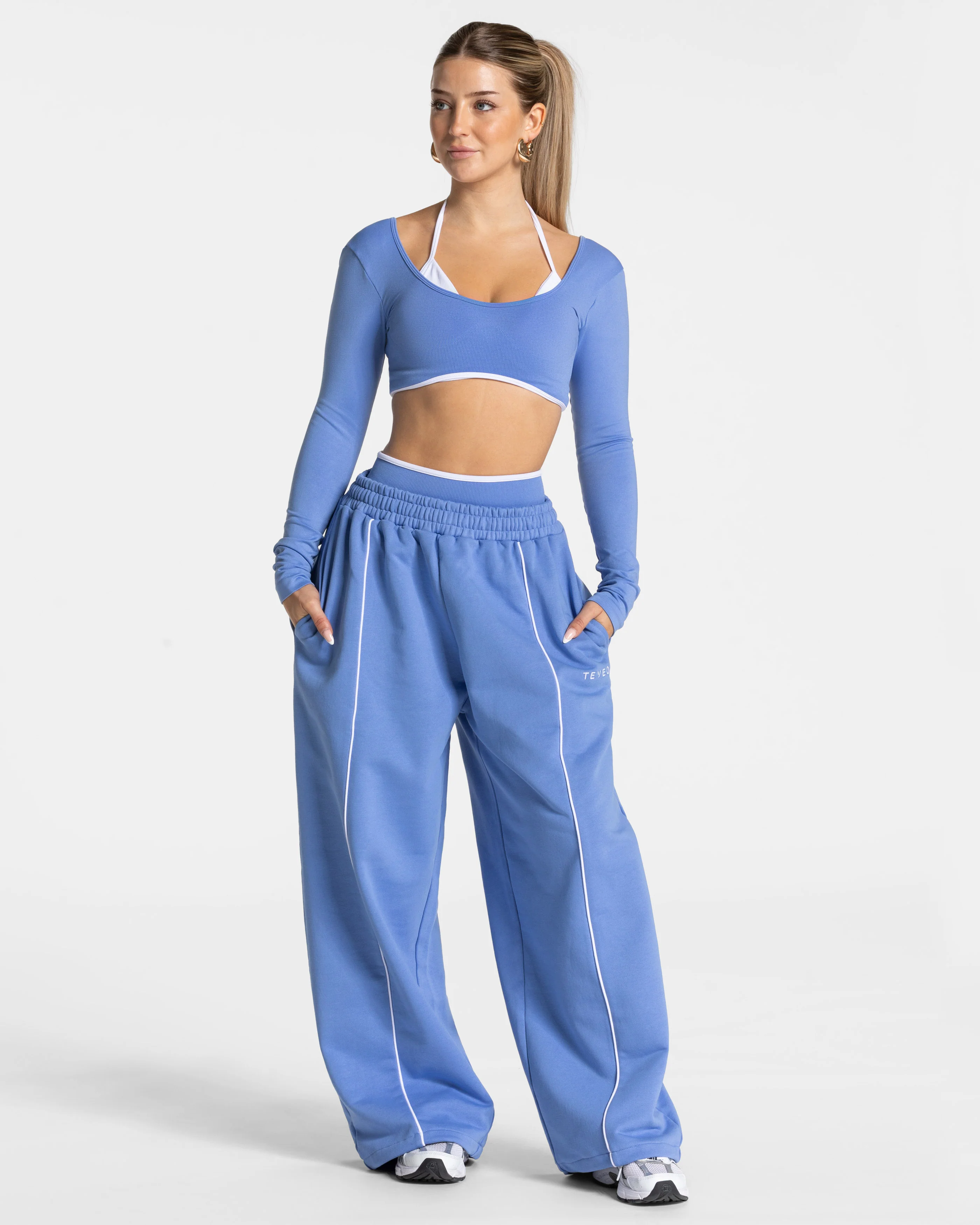 Contrastline Wide Leg Jogger "Azure" - Image 3