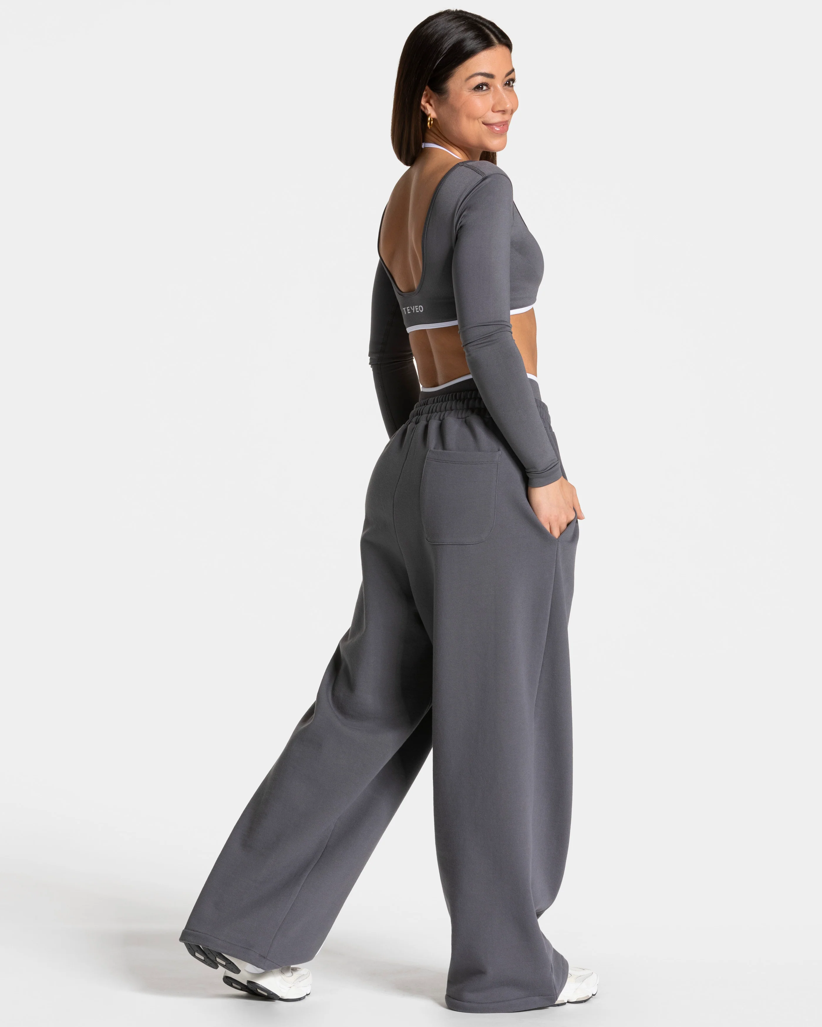 Contrastline Wide Leg Jogger "Graphit" - Image 5