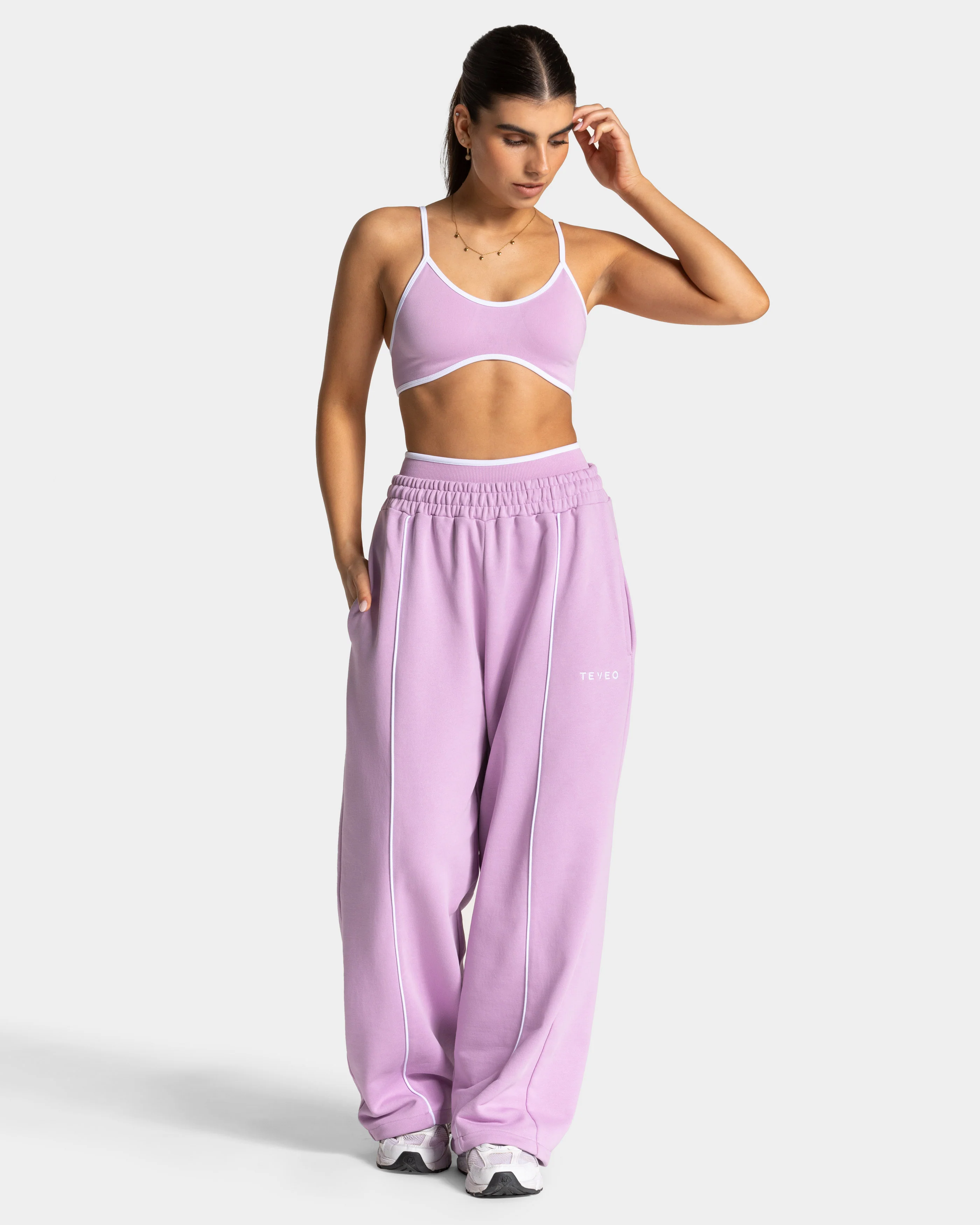 Contrastline Wide Leg Jogger "Orchid" - Image 3