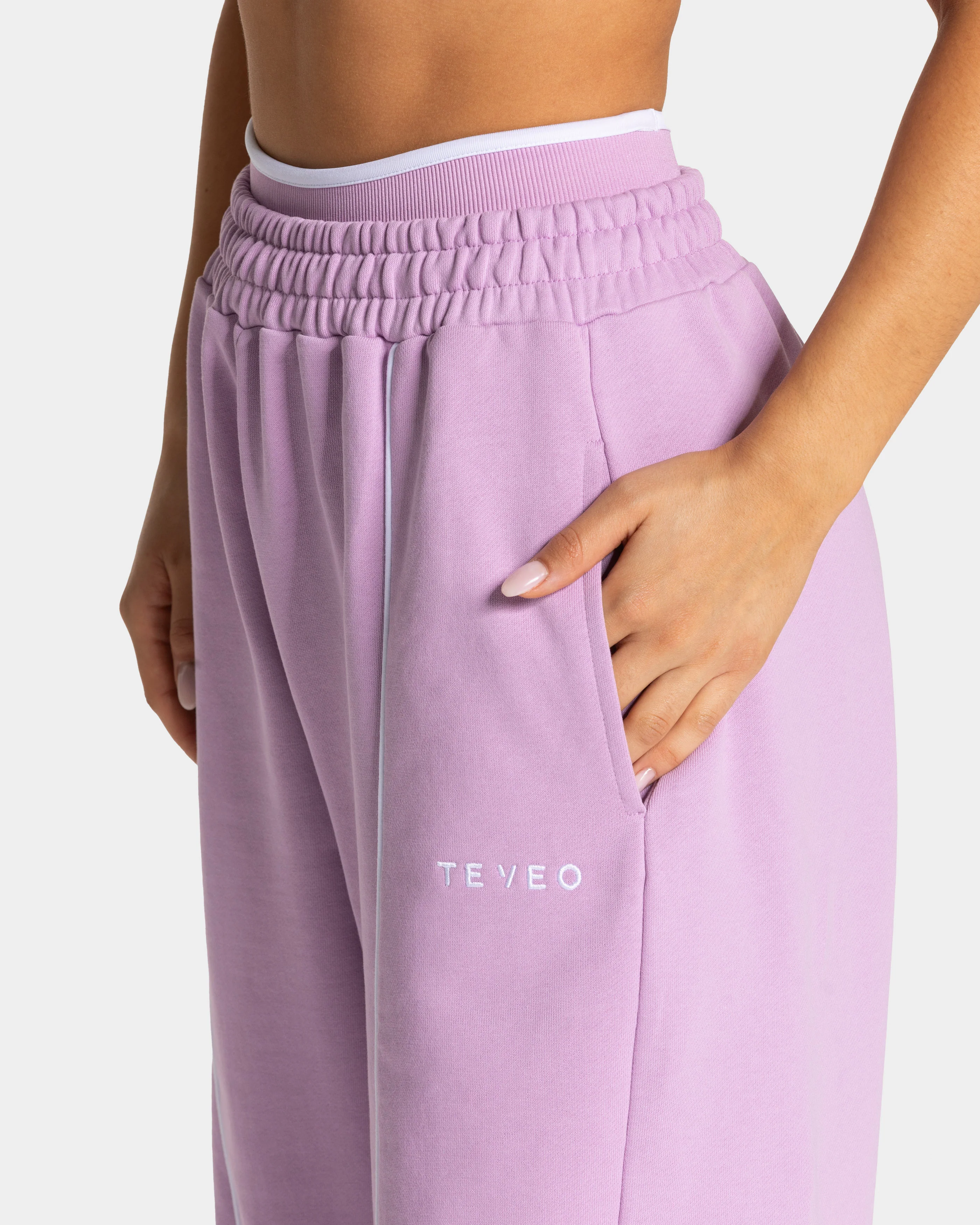 Contrastline Wide Leg Jogger "Orchid" - Image 4