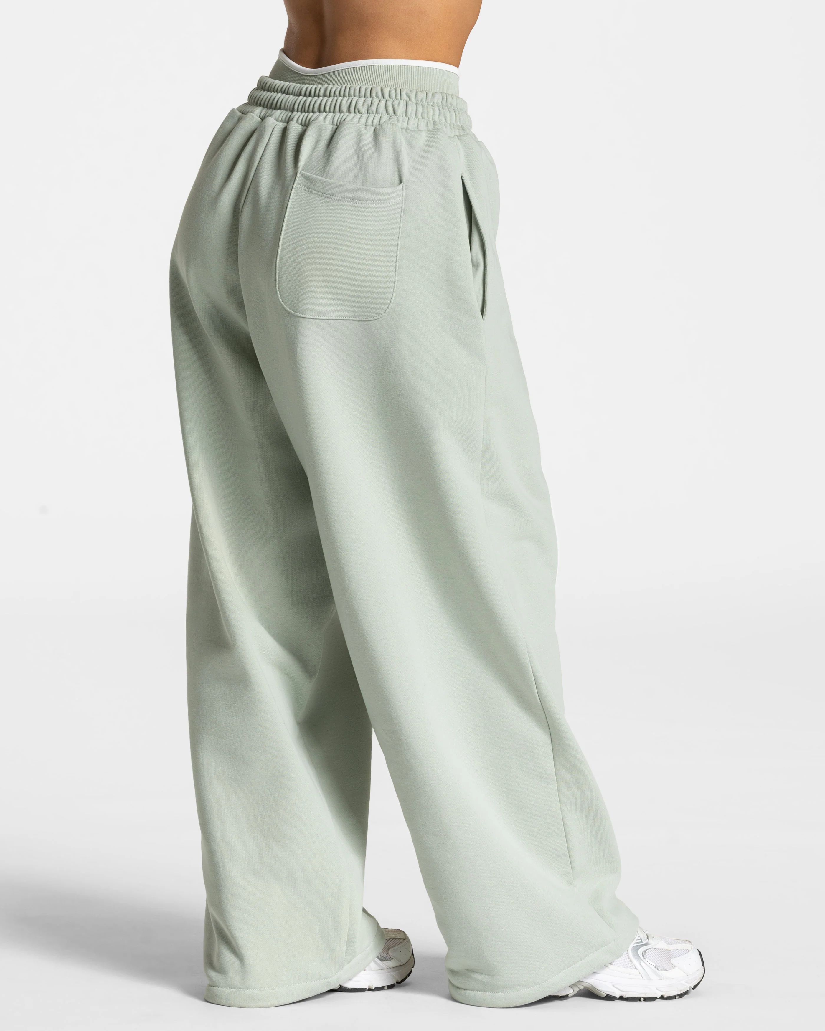 Contrastline Wide Leg Jogger "Pistachio" - Image 2