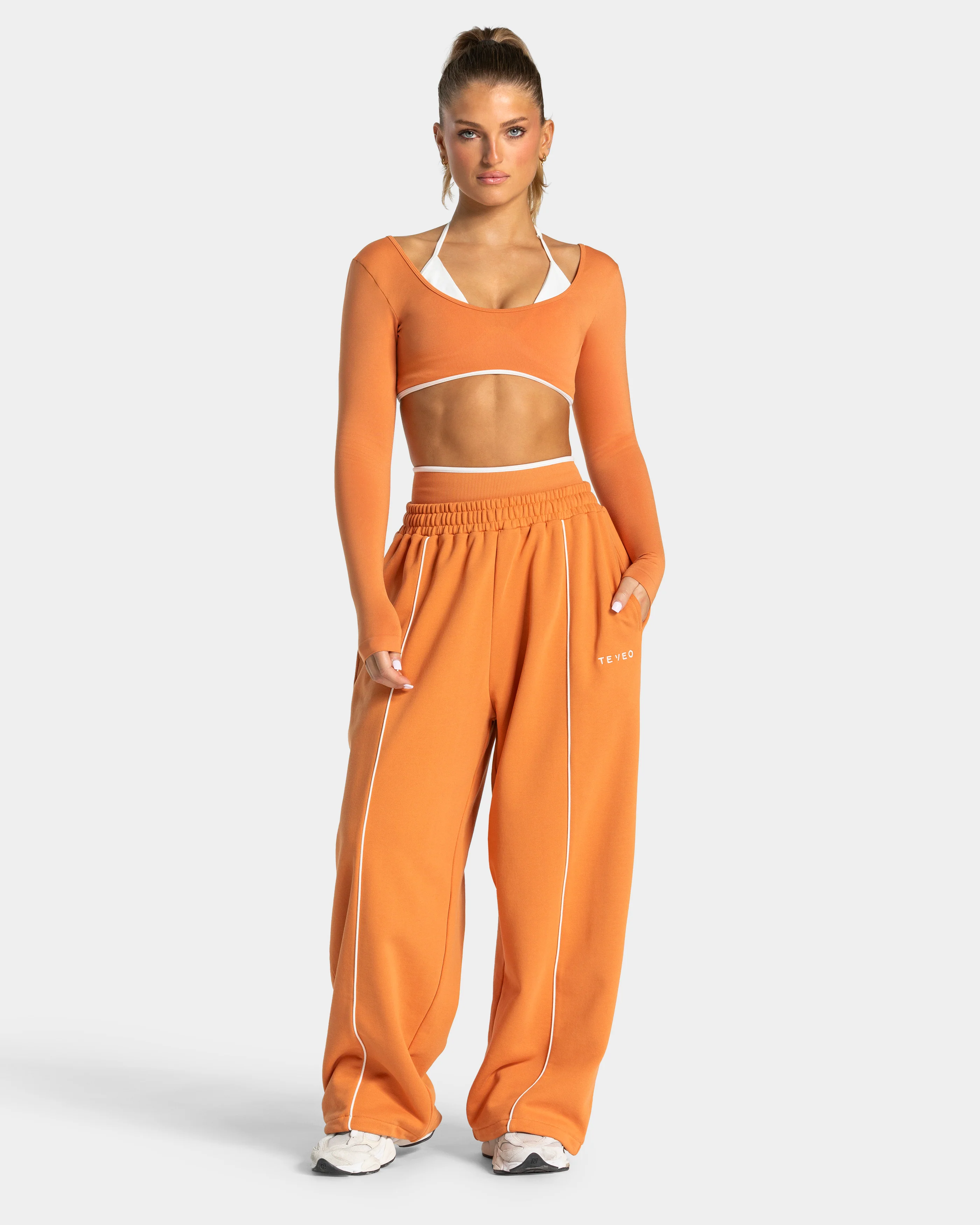 Contrastline Wide Leg Jogger "Pumpkin Spice" - Image 3